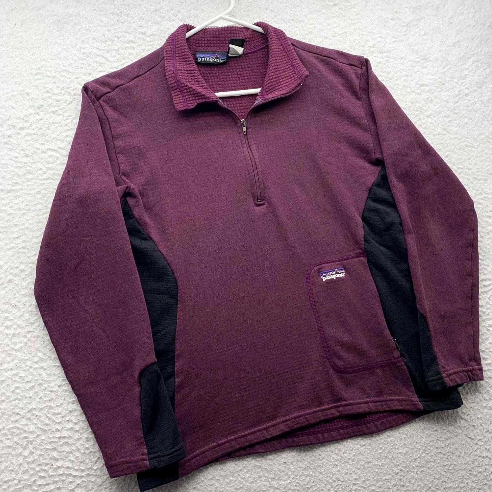 Patagonia VINTAGE Patagonia R1 Jacket Womens Small Base Layer Thermal Purple Hiking USA Size S / US 4 / IT 40 - 2 Thumbnail