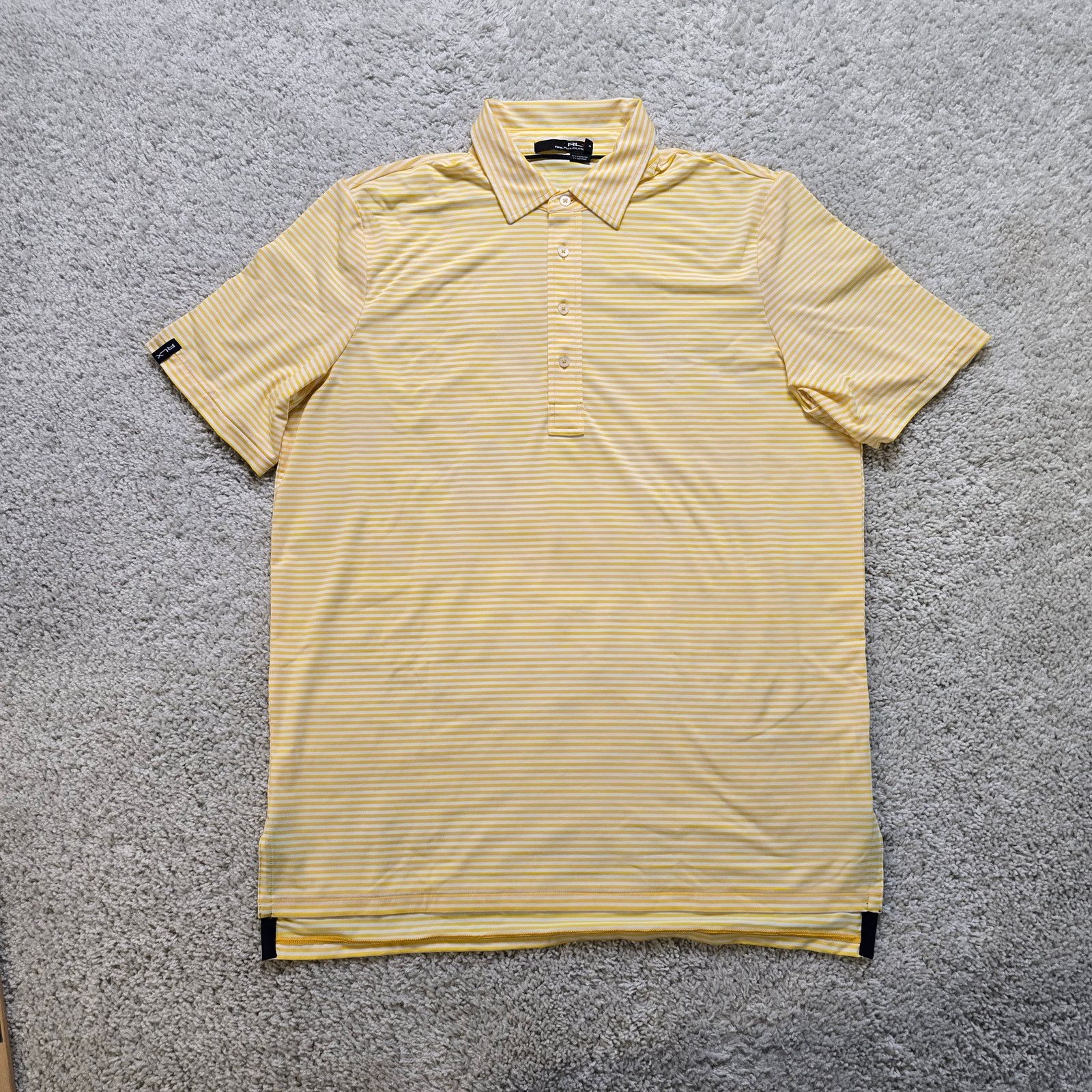 Other RLX Ralph Lauren Sport Golfing Polo NWT Yellow Stripe L L Size US L / EU 52-54 / 3 - 2 Thumbnail