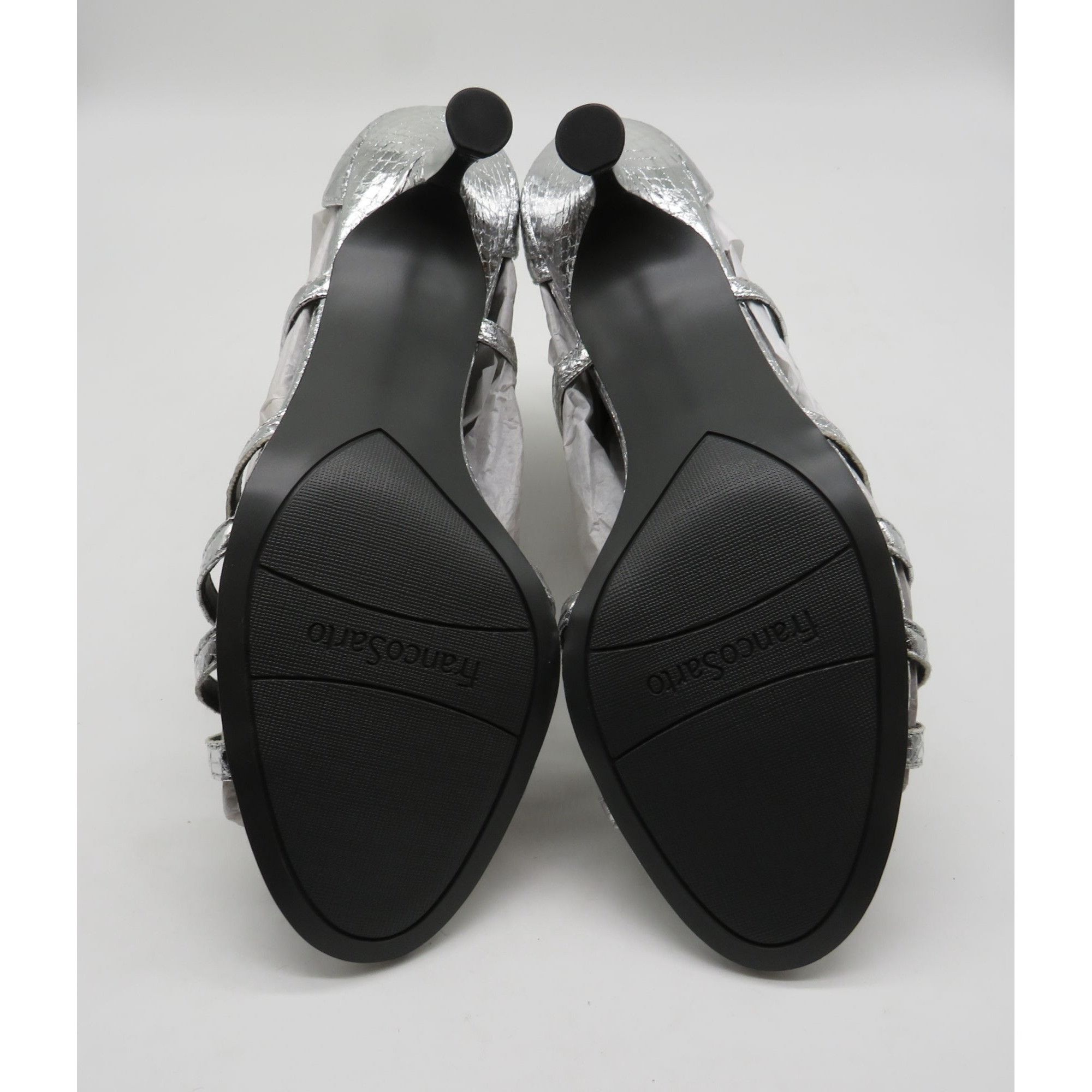 Franco Sarto Franco Sarto Women's Silver Strappy Size 9 Heeled Sandals Sn Size US 9 / IT 39 - 6 Thumbnail