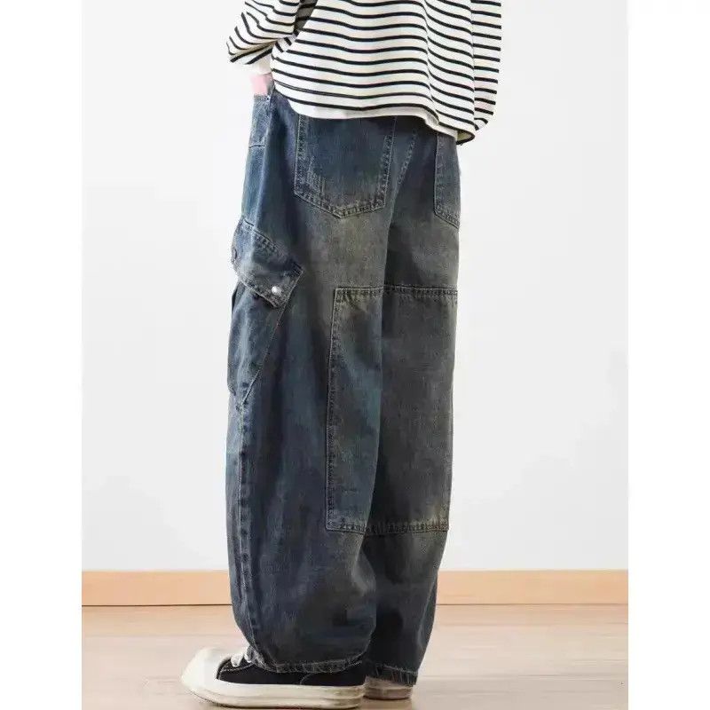Japanese Brand Retro wide leg multi pocket jeans Size US 32 / EU 48 - 3 Thumbnail