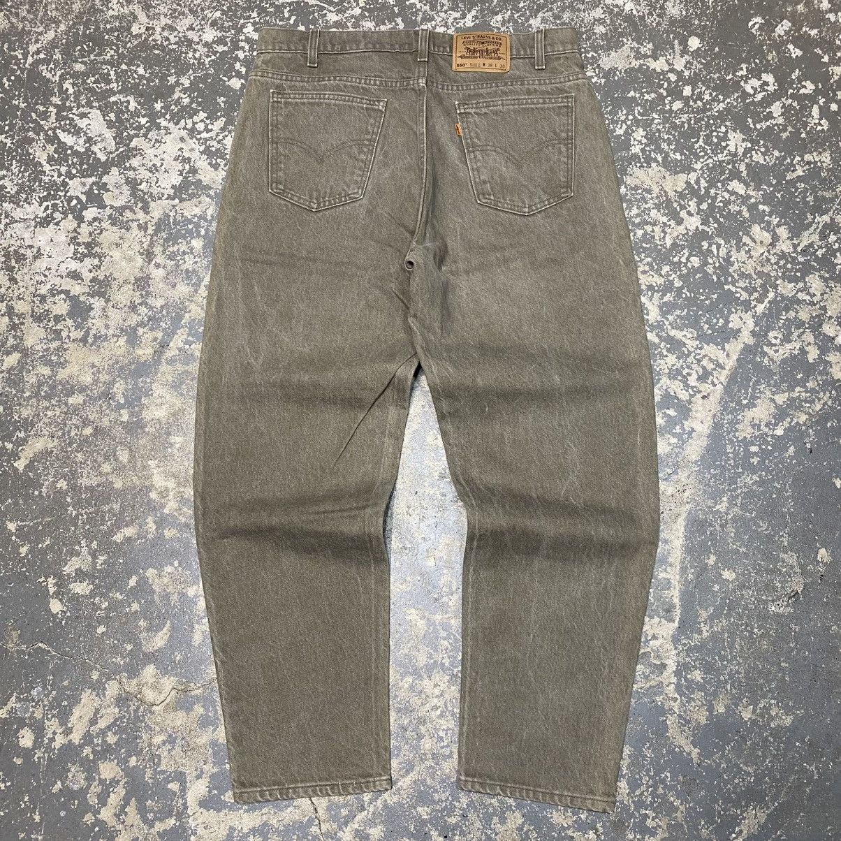 Japanese Brand × Levi's × Vintage Vintage Levi’s 550 Green/Brown Relaxed Denim Jeans USA 90s Size US 37 - 1 Thumbnail