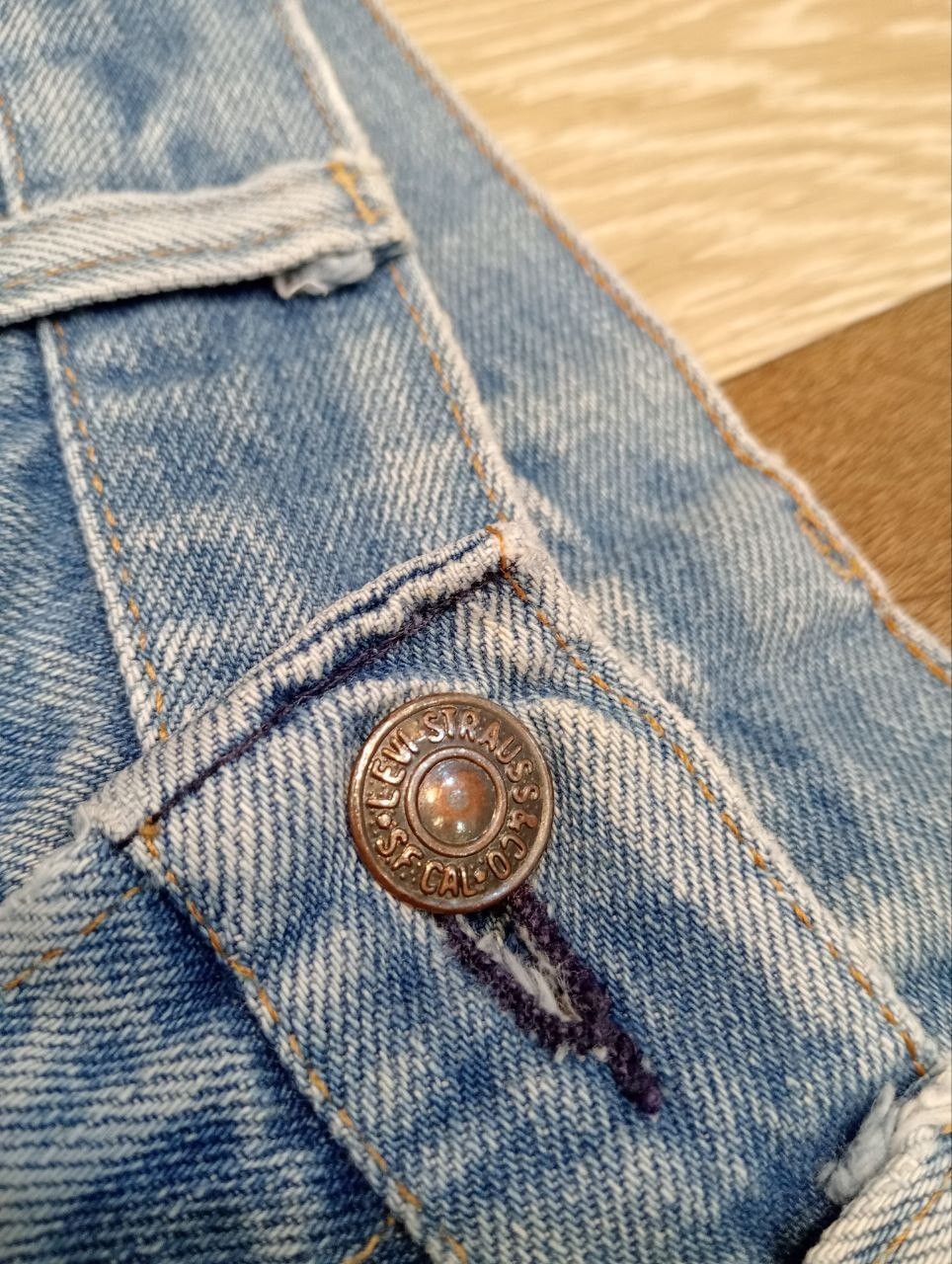 Levi's Vintage Clothing LEVI'S VINTAGE ORANGE TAG BLUE DENIM FLARED PANTS Size US 31 - 5 Thumbnail