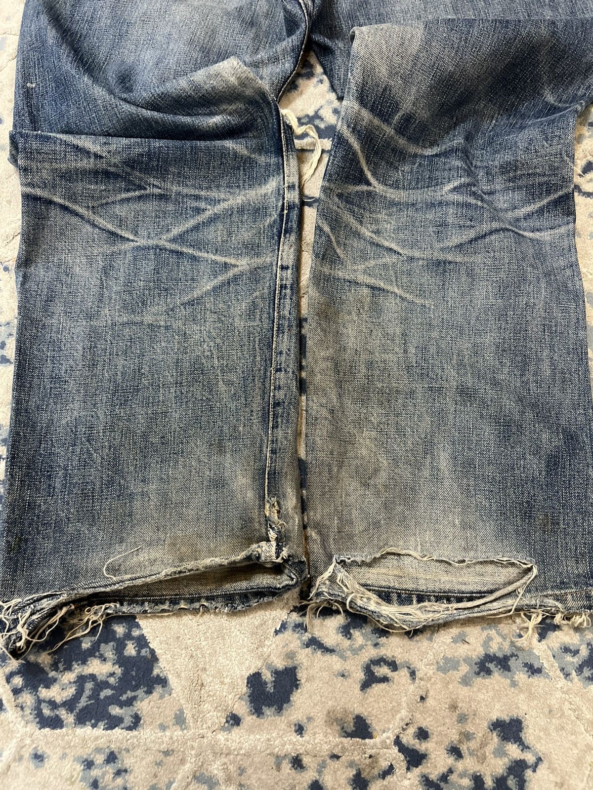 Full Count & Co. Vintage Full Count & Co Selvedge Distressed Jeans Denim Size US 34 / EU 50 - 16 Thumbnail