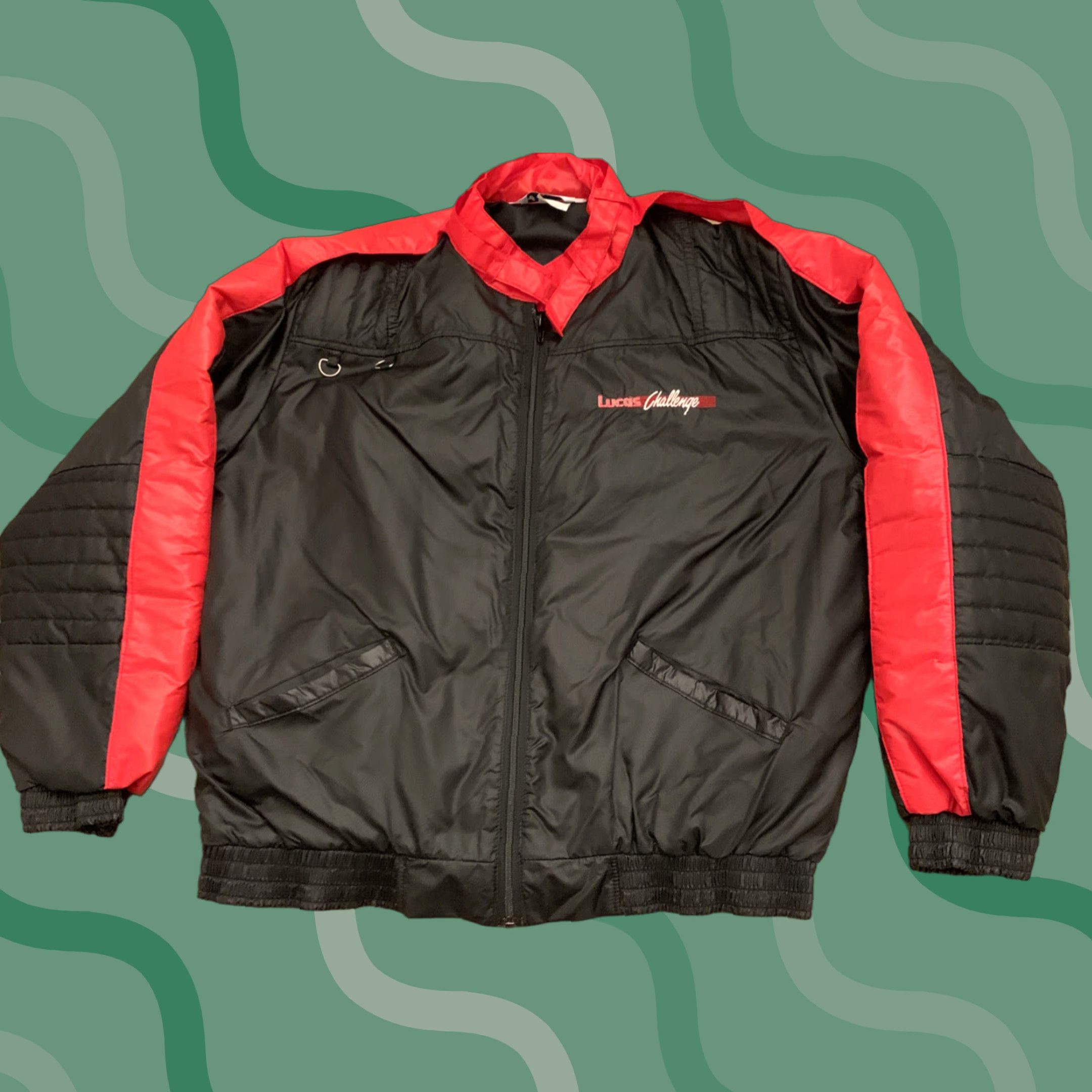 Vintage VINTAGE Lucas Challenge Horizon Sportswear Jacket 80s Bomber Black Red L Mens Size US L / EU 52-54 / 3 - 1 Thumbnail