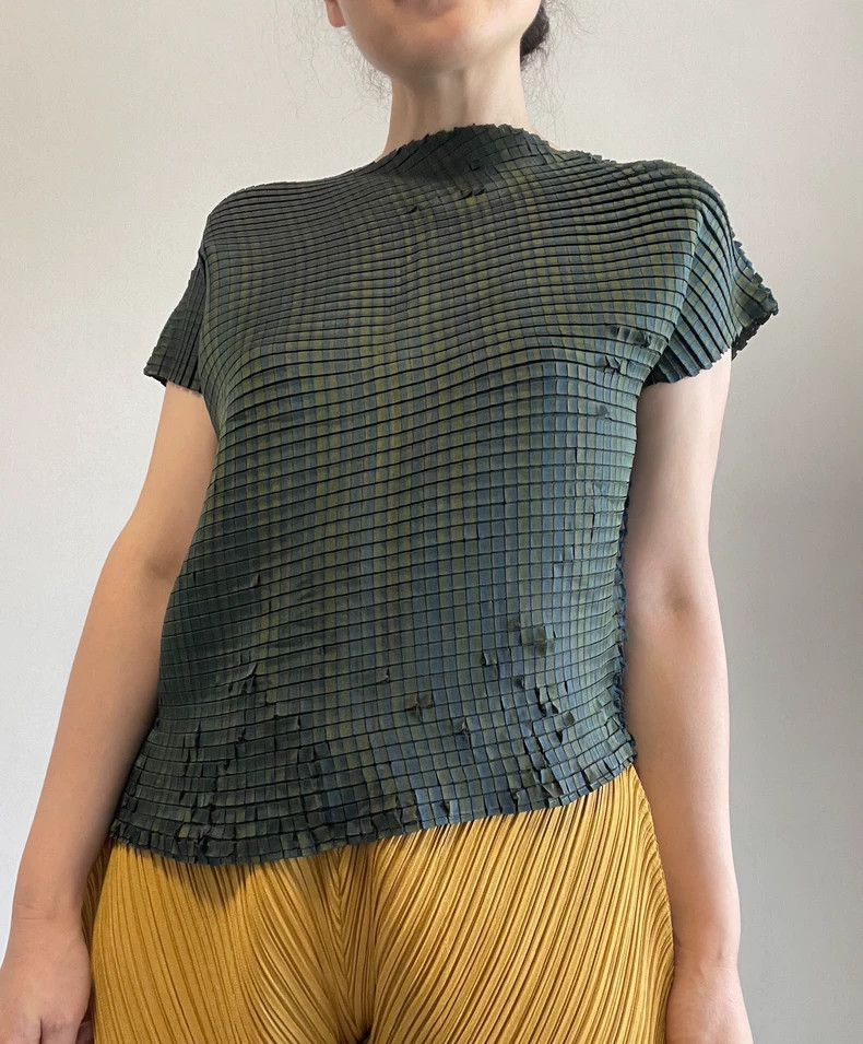 Issey Miyake Issey Miyake size:2 Green main line square tofu pleated sh Size XS / US 0-2 / IT 36-38 - 6 Thumbnail