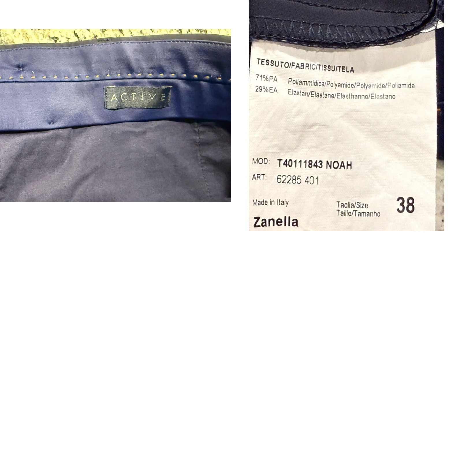 Zanella Zanella Active Stretch Pants 38x27 Navy Blue Regular Fit Flat Front Mens Size US 38 / EU 54 - 8 Thumbnail