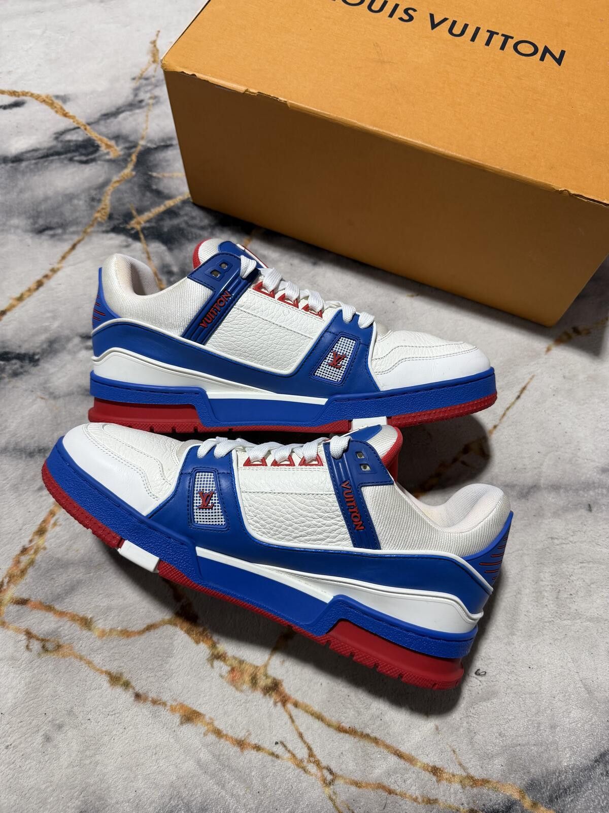 Louis Vuitton Louis Vuitton LV Trainer Blue White Red - Sz 10US Size US 10 / EU 43 - 4 Thumbnail