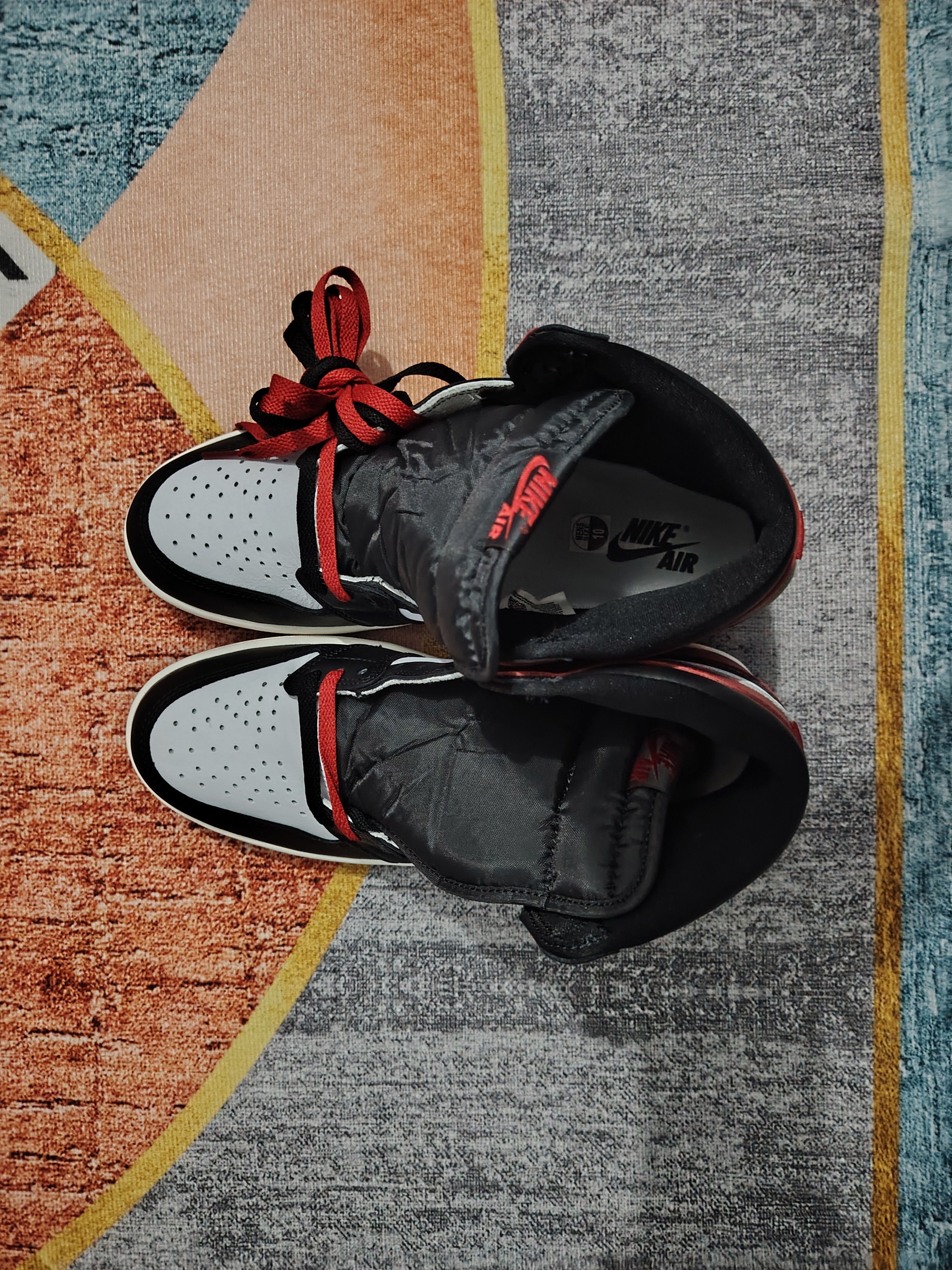 Jordan Brand × Nike JORDAN 1 RETRO HIGH OG BLACK TOE REIMAGINED Size US 10 / EU 43 - 1 Thumbnail