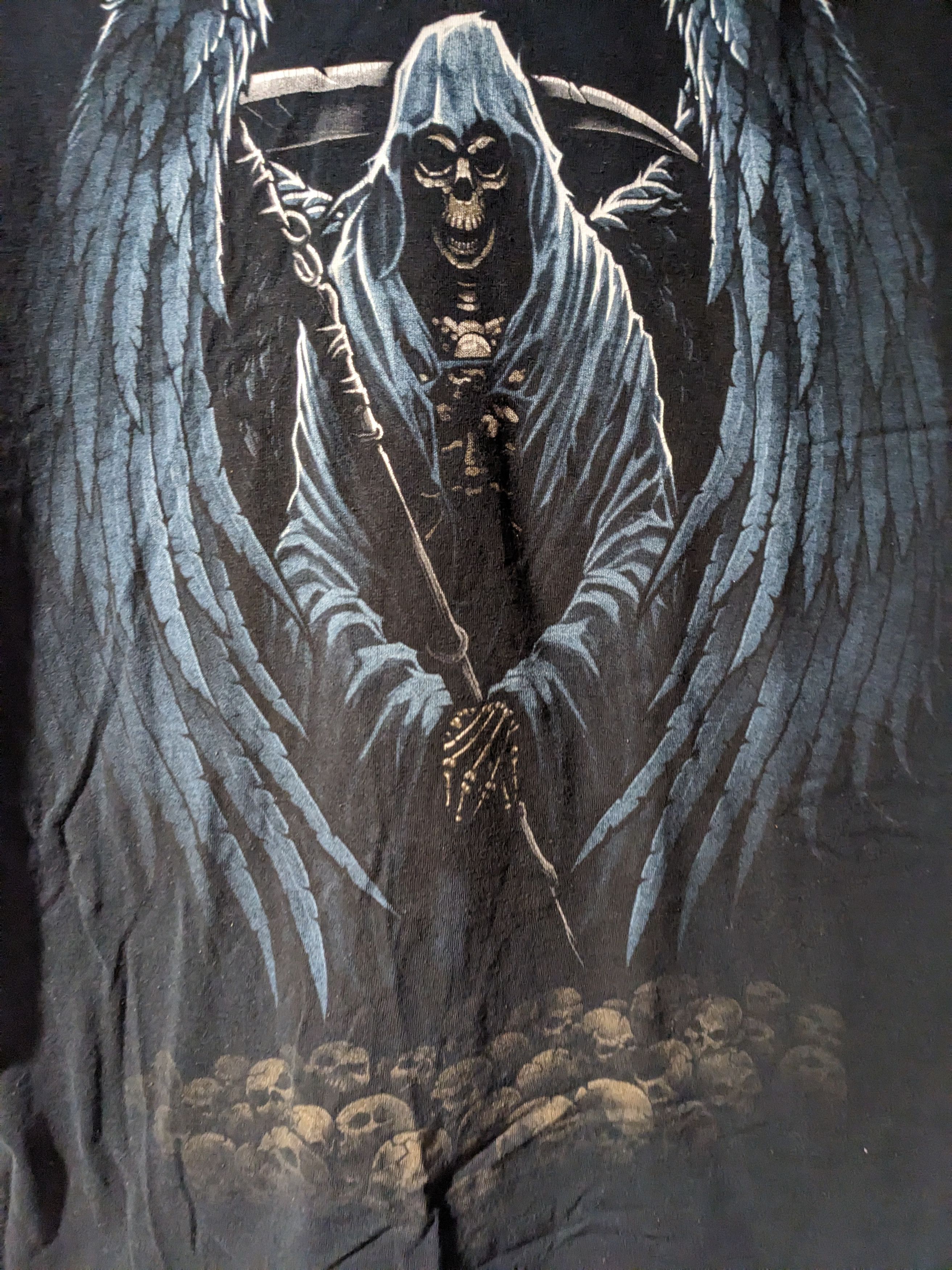 Affliction × Vintage Vintage Y2K Affliction Inspired Skull Grim Reaper T-Shirt Size US L / EU 52-54 / 3 - 2 Thumbnail