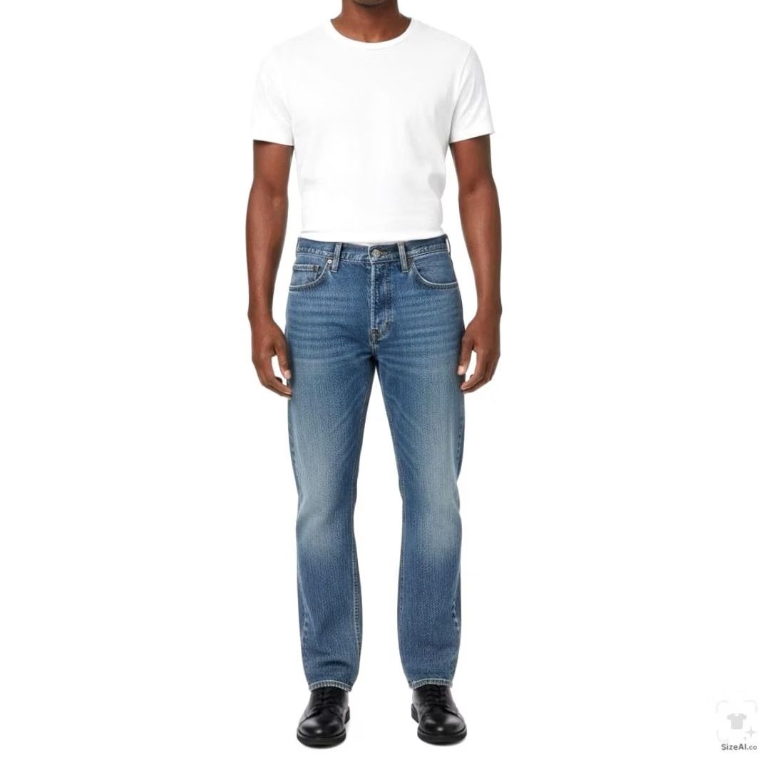 Levi's Levi's 505 Jeans Mens 30x30 Blue Medium Wash Straight Denim Zip Fly Regular Fit Size US 30 / EU 46 - 4 Thumbnail