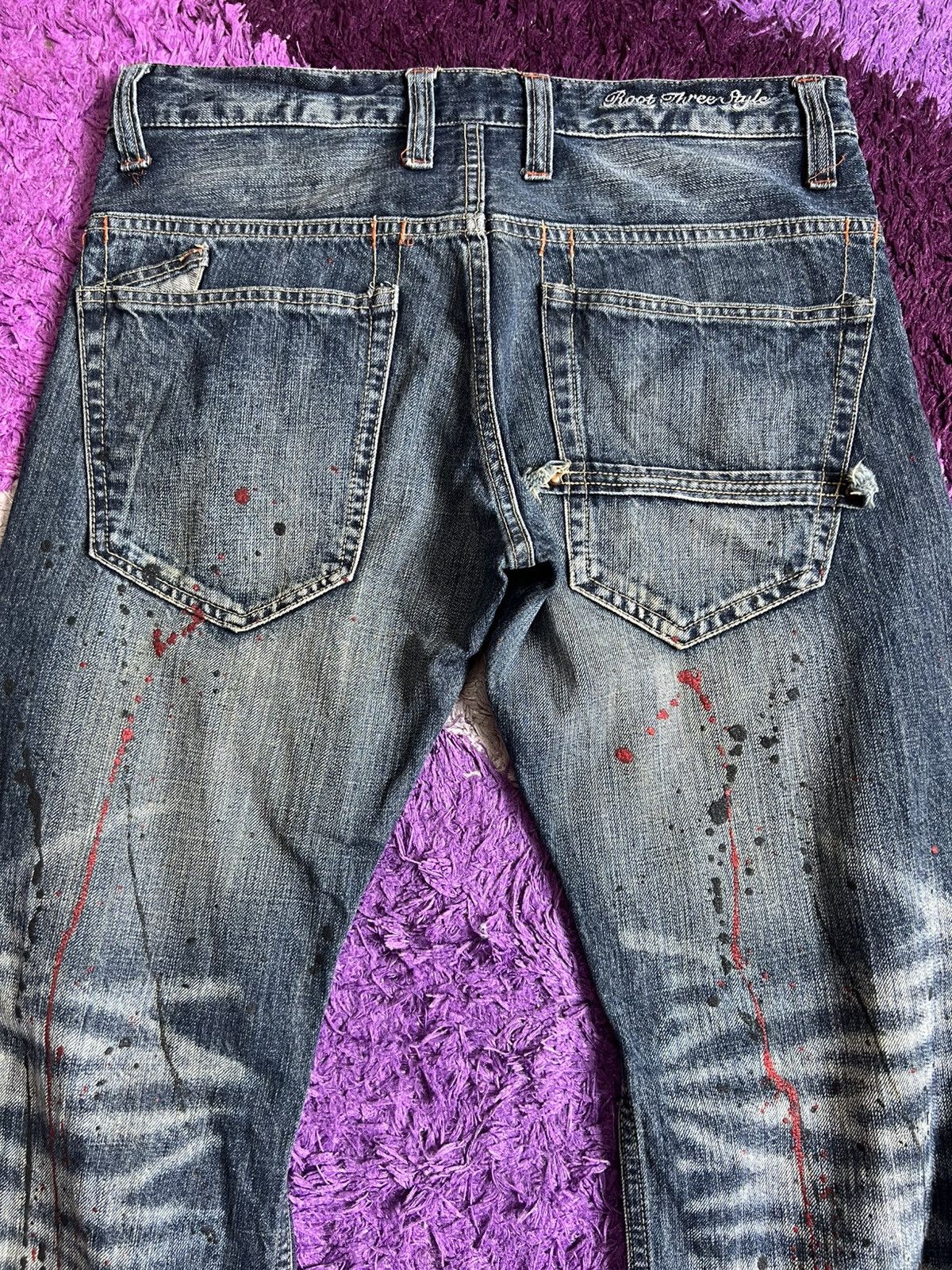 If Six Was Nine × Japanese Brand × Vintage Root Three Style Flare Denim Jeans Size US 32 / EU 48 - 6 Thumbnail