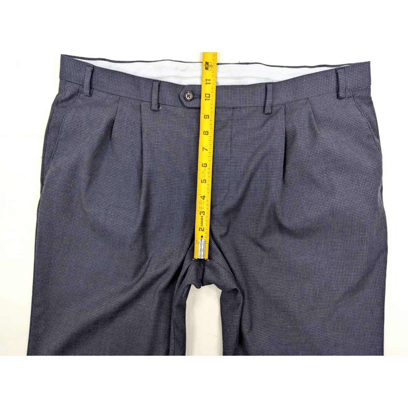 Ralph Lauren RALPH LAUREN Gingham Check Pleated Dress Trouser Pants Men 38x30 Navy Blue Boys? No, Men's. Size US 38 / EU 54 - 4 Thumbnail
