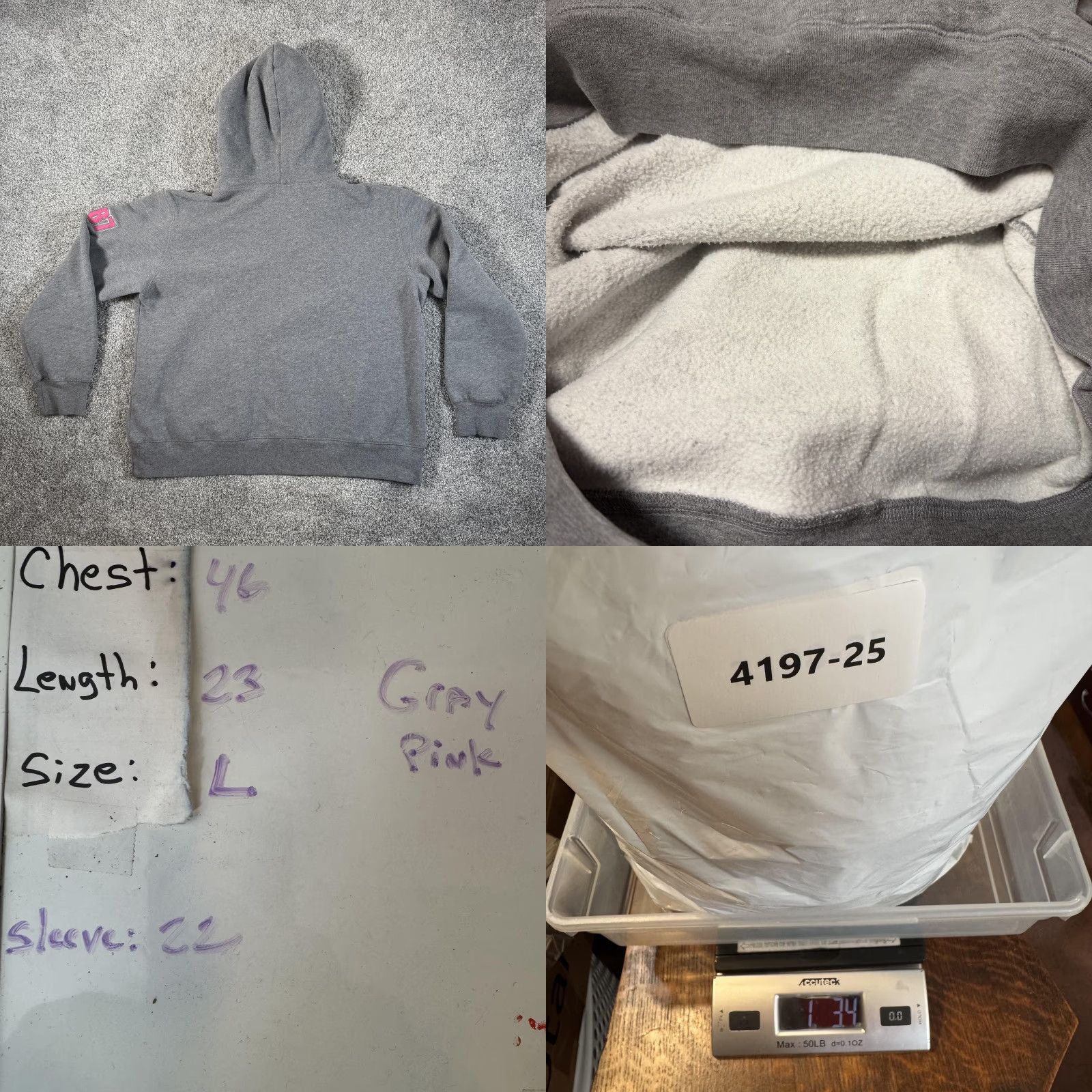 Aeropostale VINTAGE Aeropostale Hoodie Women's L Pullover Sleeves Long Sherpa Lined Gray Crew Neck Pockets Graphic Print 87 Skater Retro Sporty Mall Skater Size L / US 10 / IT 46 - 8 Thumbnail