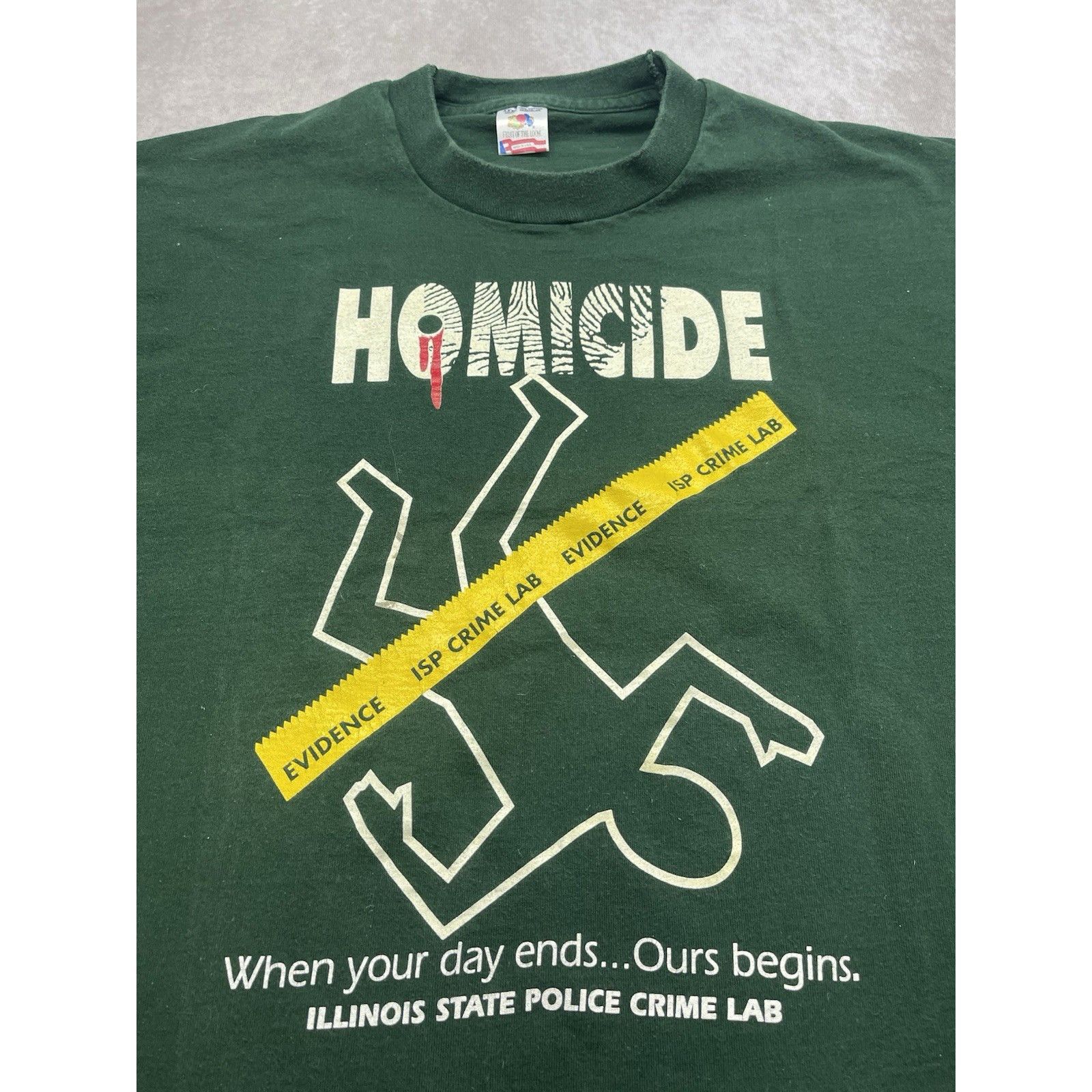 Other Rare Vtg 90 ISP Crime Lab Homicide TShirt XL Chicago Illinoi Size US XL / EU 56 / 4 - 2 Thumbnail