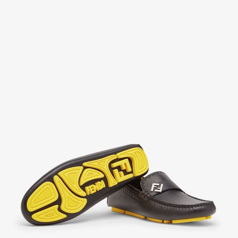 Fendi o1s1wg111225 Ff Metal Driving Loafers in Black Size US 9 / EU 42 - 5 Thumbnail