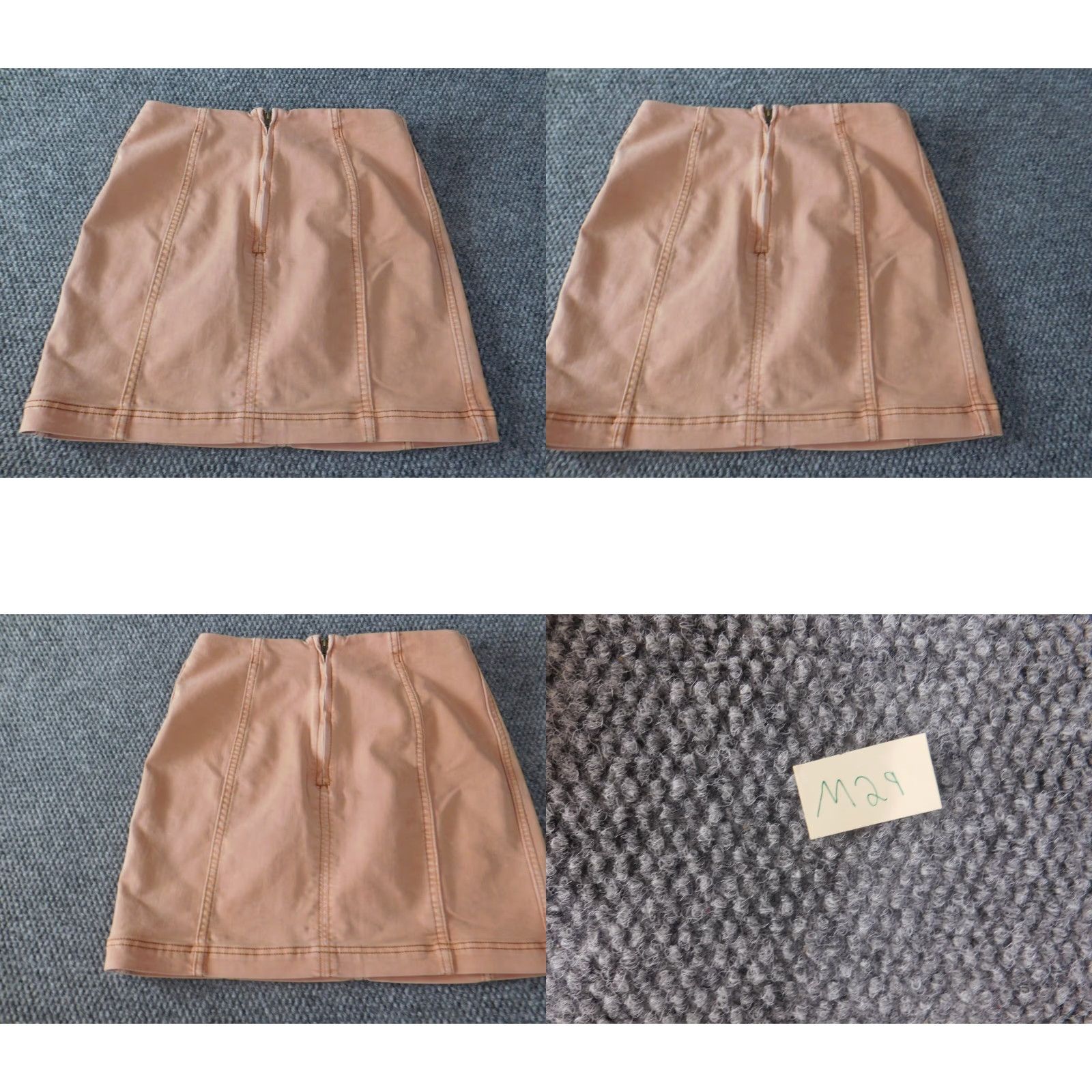 Free People Free People Skirt Womens Short A-Line Denim Pink 10 Zip Lined Casual Mid Rise Regular American Vintage No Size 32" / US 10 / IT 46 - 8 Thumbnail