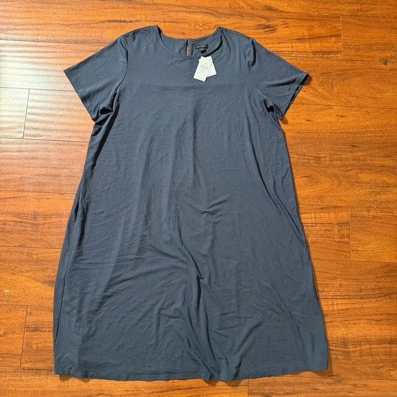 J. Jill J. Jill Charcoal Short Sleeve Shirt Dress Sz XLT Extra Large Size XL / US 12-14 / IT 48-50 - 1 Thumbnail