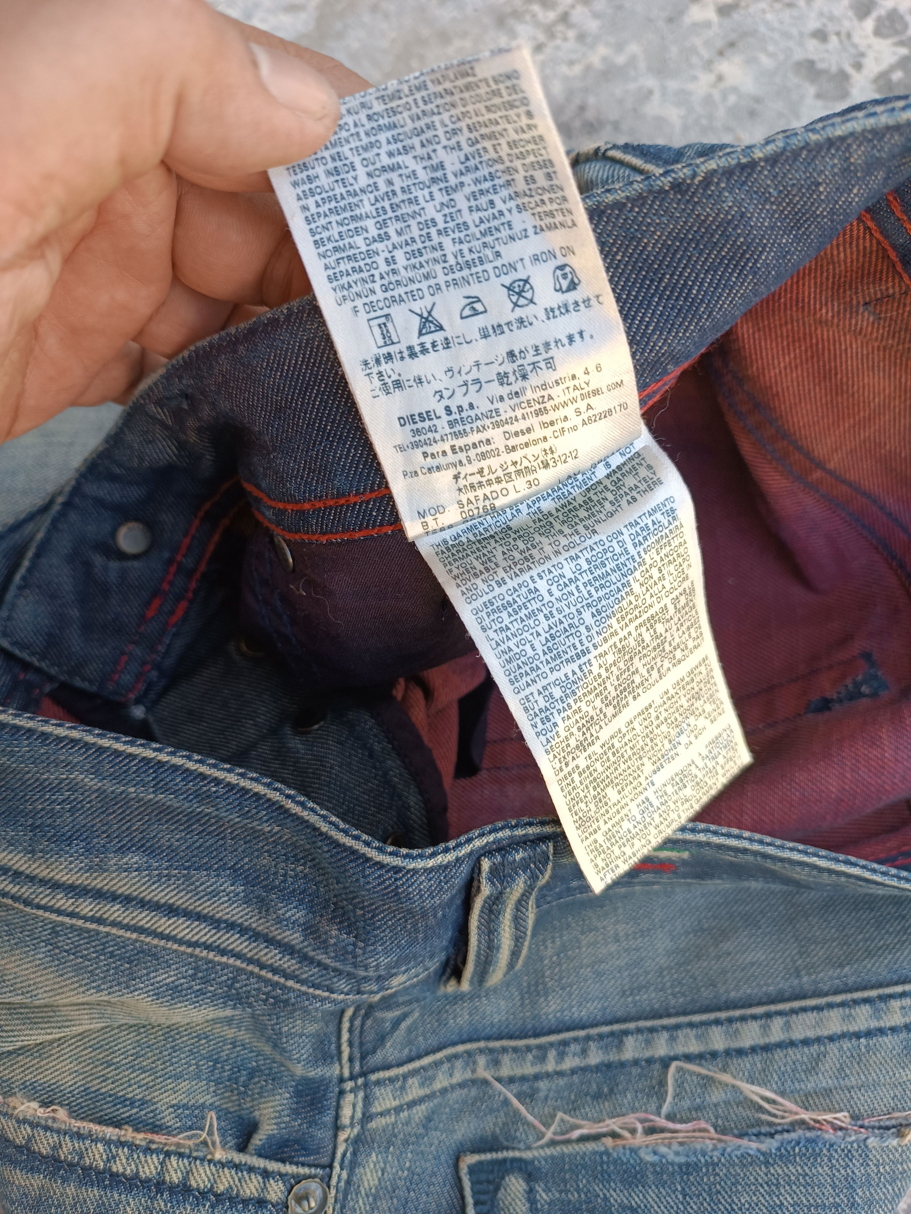 Diesel × Vintage Vintage Diesel Distressed Whiskers Faded Denim E264 Size US 32 / EU 48 - 18 Thumbnail