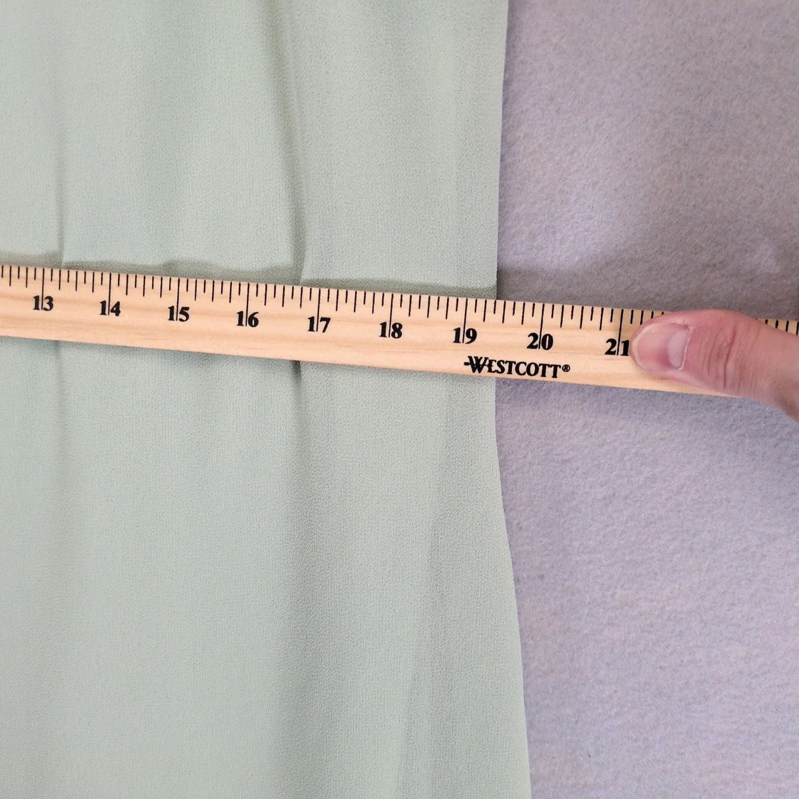 Vintage Virgo Sage Green Chiffon Sleeveless A-Line Midi Dress 16 Size XXL / US 16-18 / IT 52-54 - 6 Thumbnail