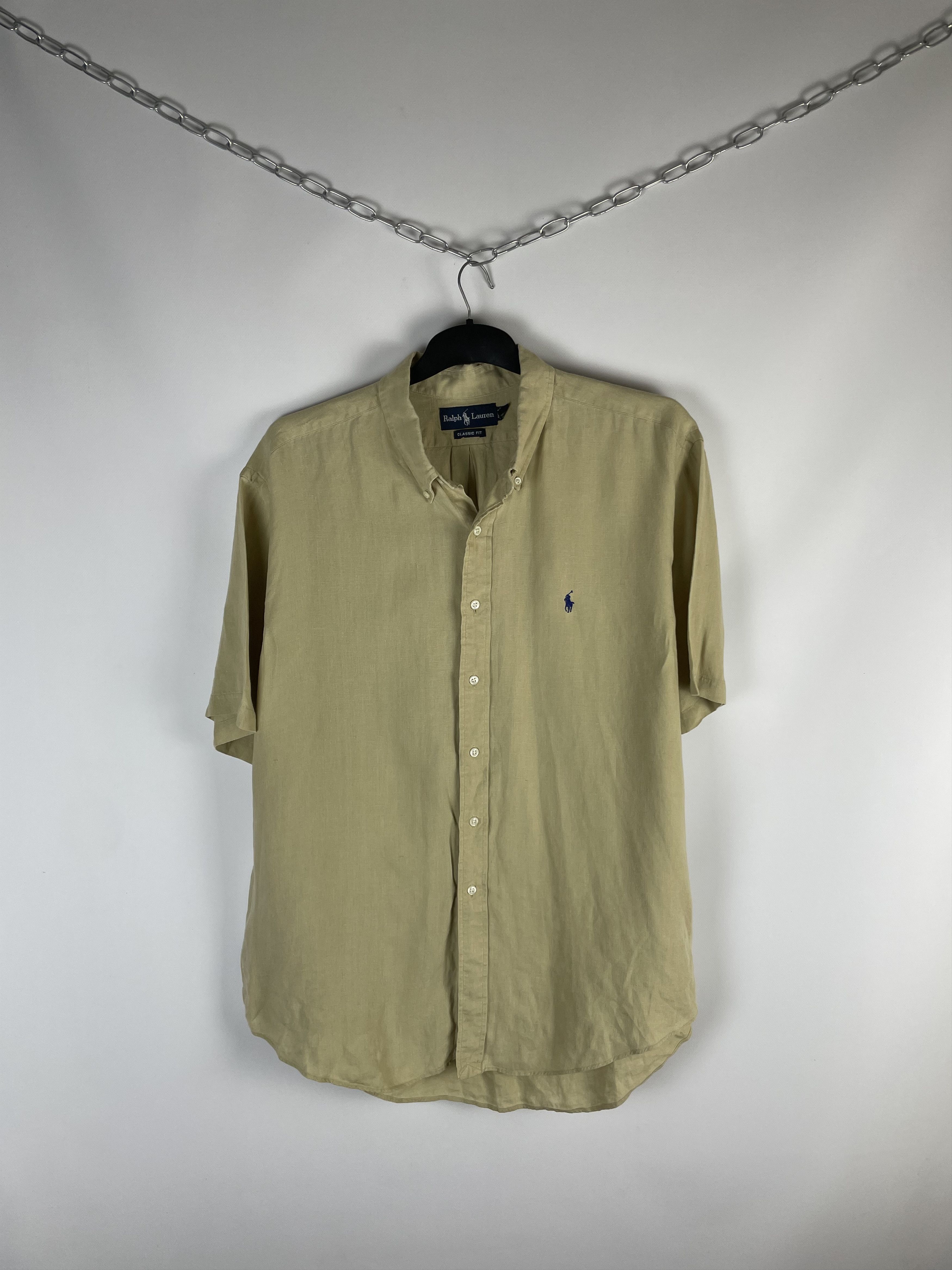 Polo Ralph Lauren Linen Vintage Mens Shirt