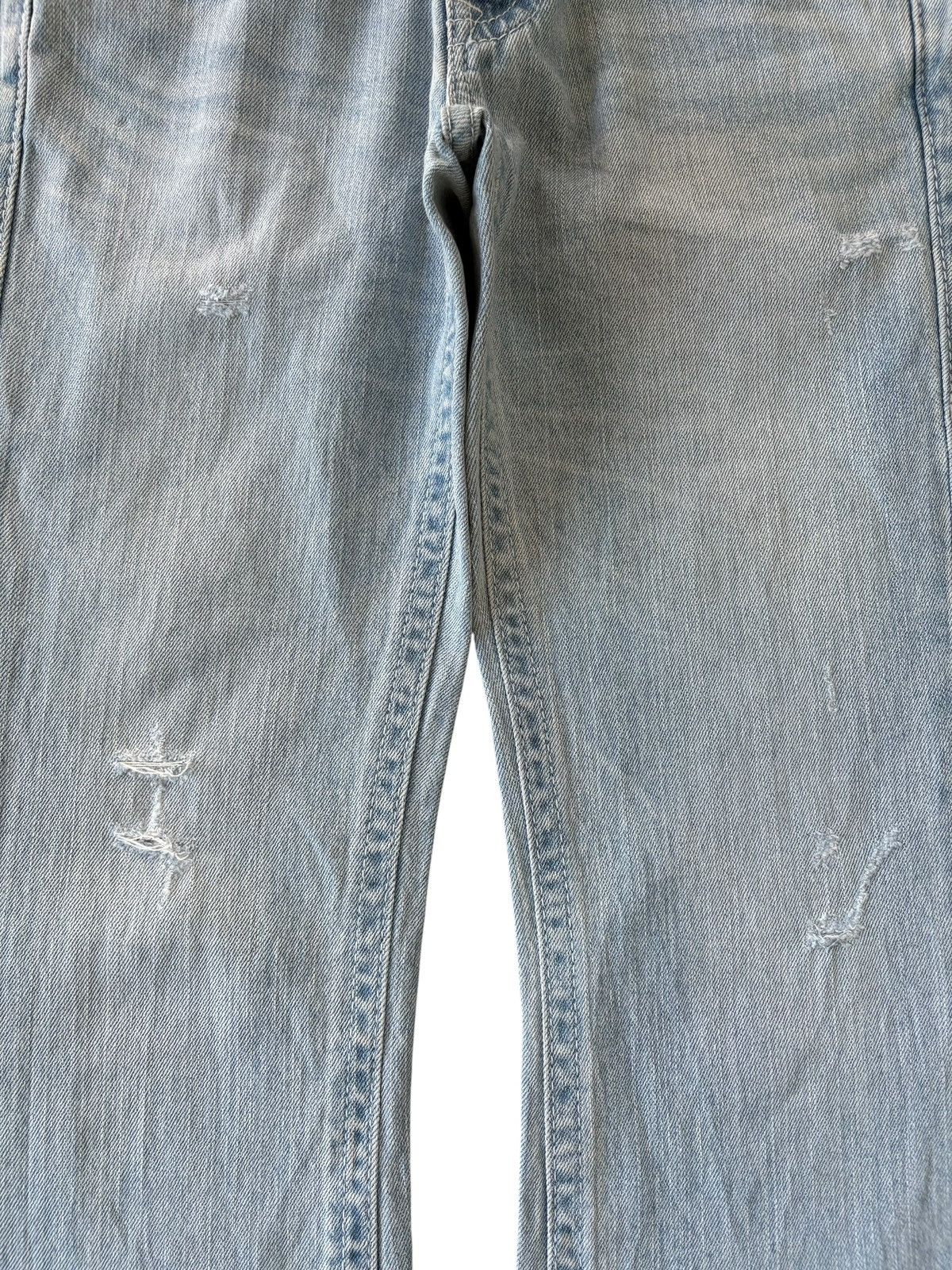 Uniqlo Vintage Japanese Uniqlo Faded Wash Distressed Flare Jeans Size 31" - 3 Thumbnail