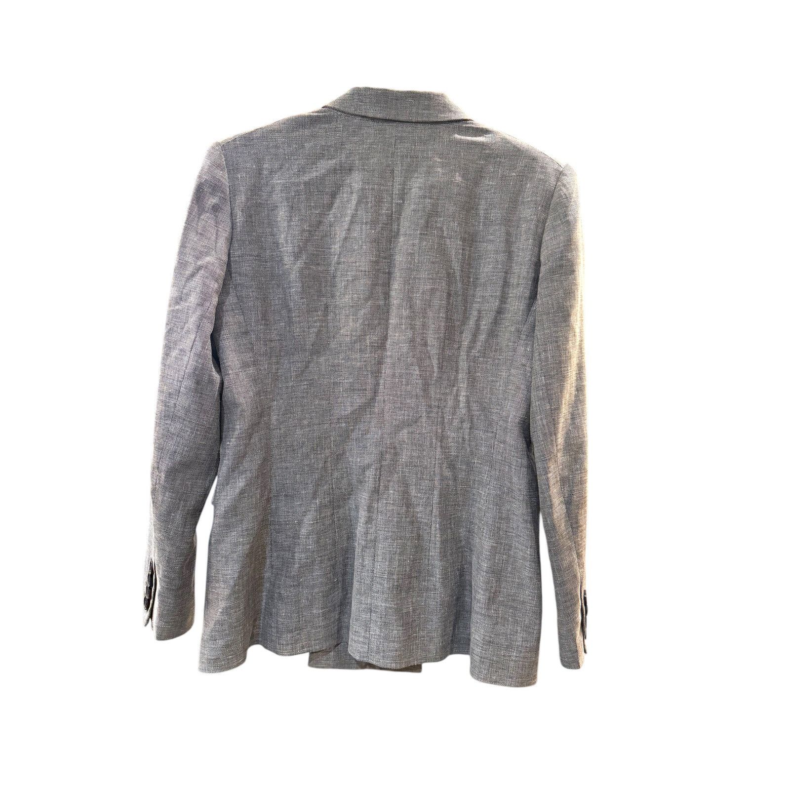 Lafayette 148 Lafayette 148 Gray Textured Wool Blazer Tailored 6 Size M / US 6-8 / IT 42-44 - 2 Thumbnail