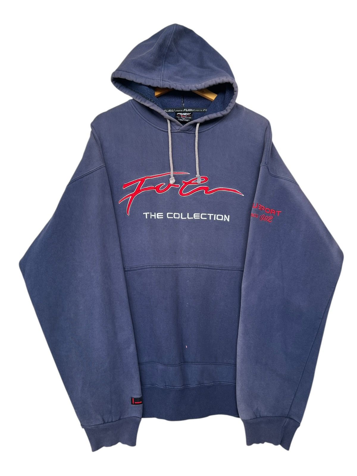 Fubu Vintage Y2K Fubu Embroidered Logo Sunfaded Baggy Hoodie Size US XL / EU 56 / 4 - 1 Thumbnail