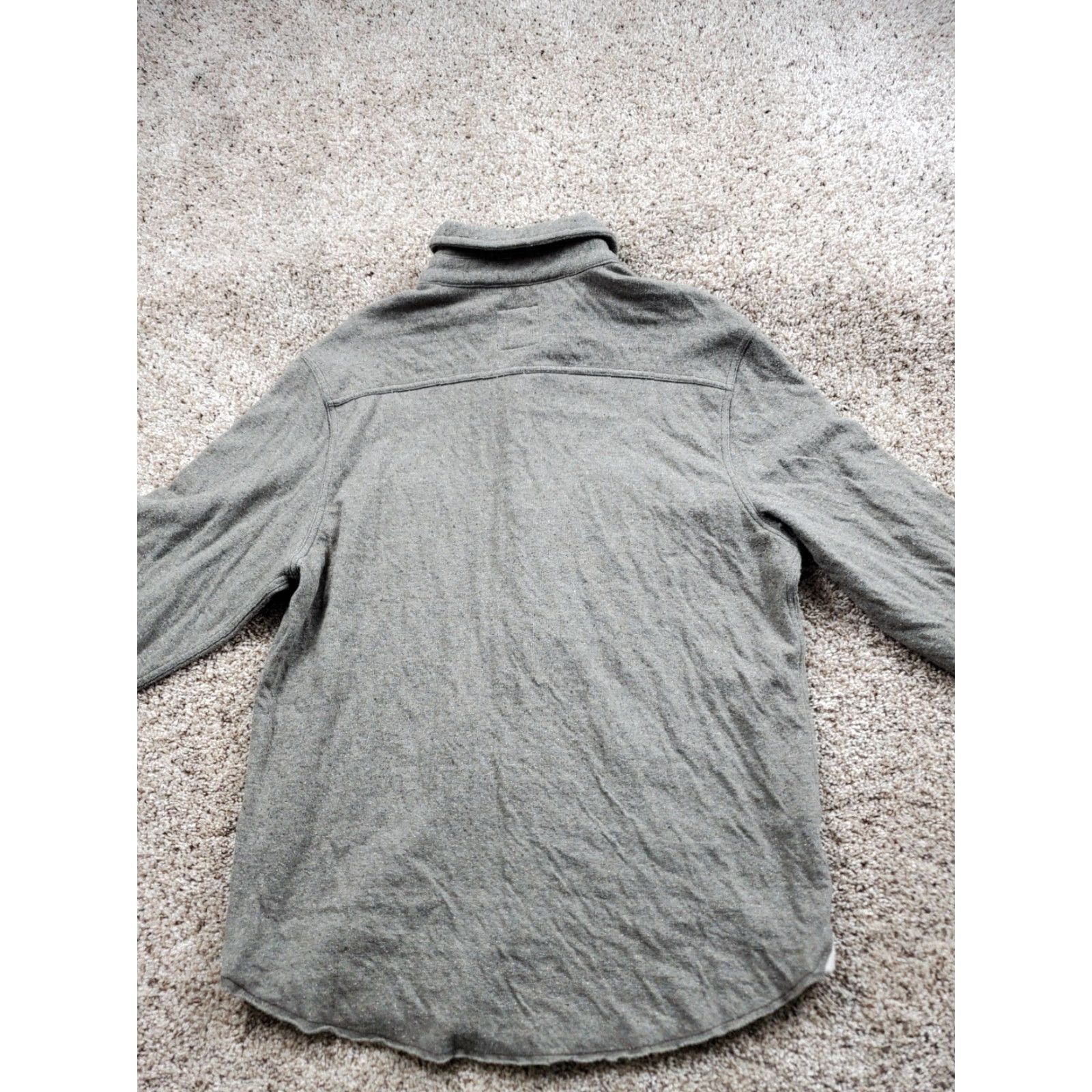 Tommy Bahama Tommy Bahama Overshirt Button-Up Mens Medium Gray Long Sleeve Pockets Lined Canvas Cotton Size US M / EU 48-50 / 2 - 6 Thumbnail