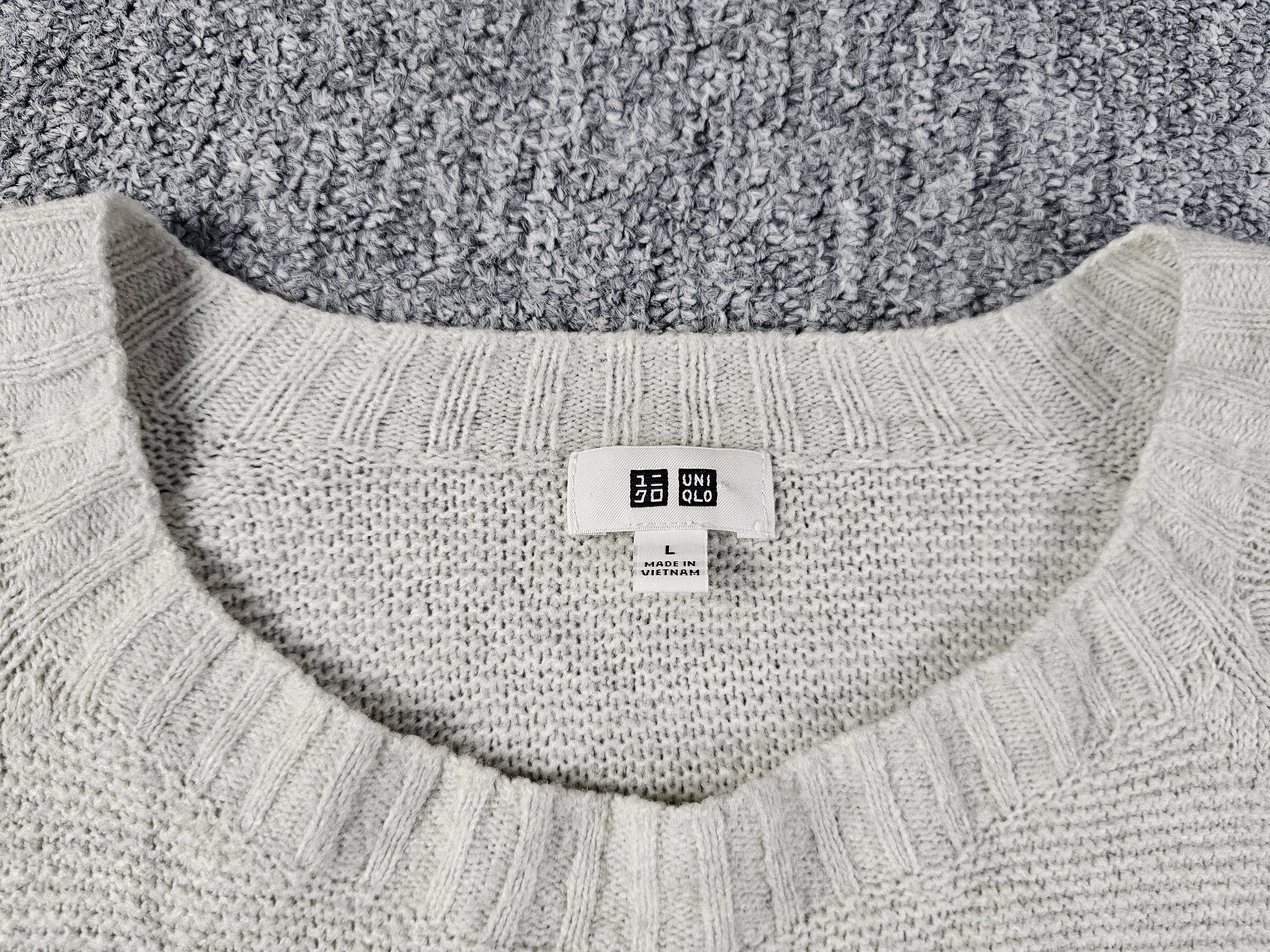 Uniqlo Uniqlo Knit Sweater Women L White Wool Blend Pullover Size L / US 10 / IT 46 - 3 Thumbnail