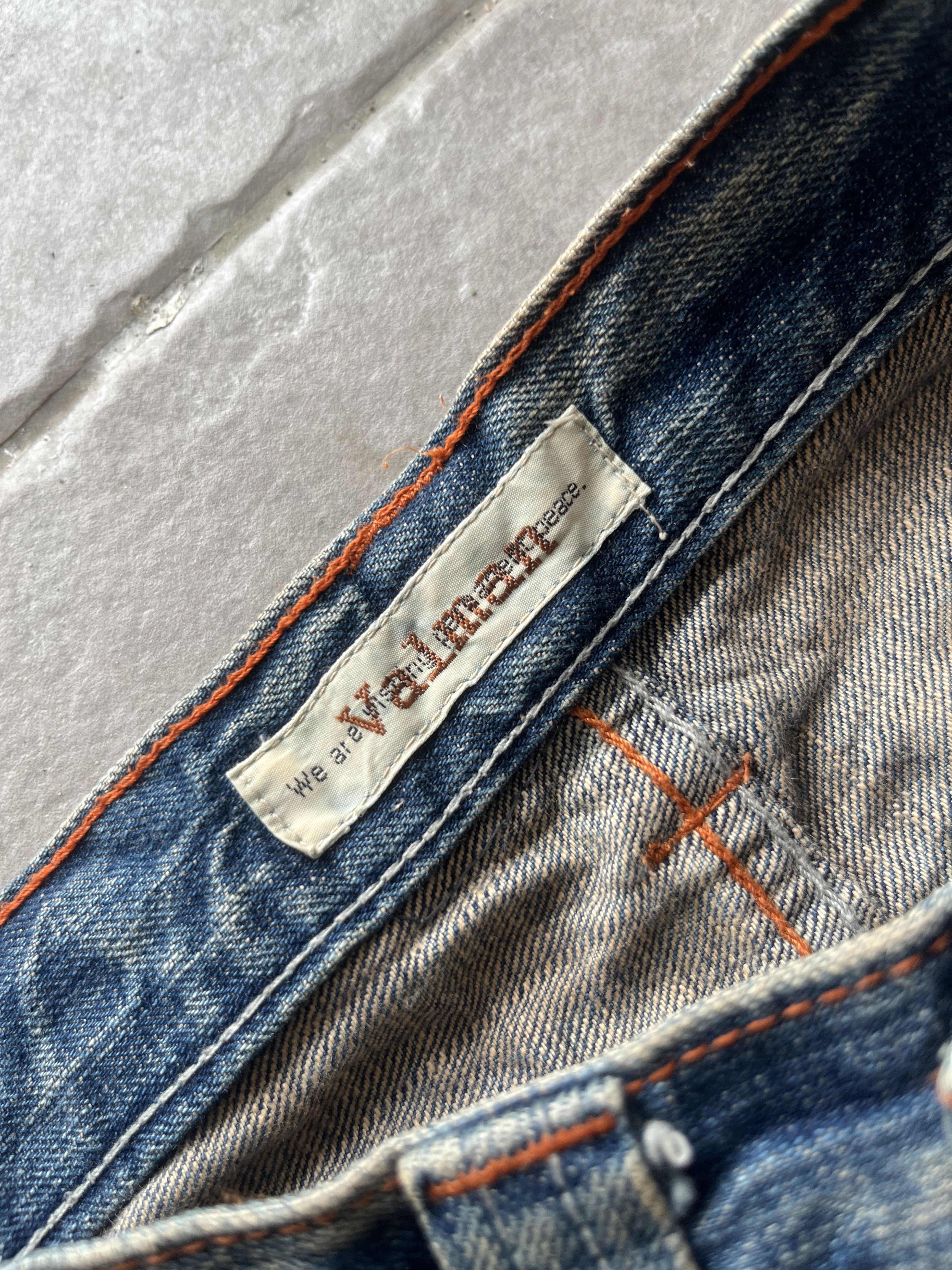 Tornado Mart 💥rare💥valman barbwire whisker flare jeans Size US 27 - 7 Thumbnail
