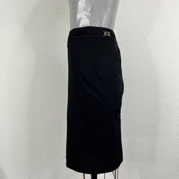 Gucci × Vintage Gucci Hardware Belted Pencil Skirt by Frida Giannini 06-09 Size 28" / US 6 / IT 42 - 6 Thumbnail