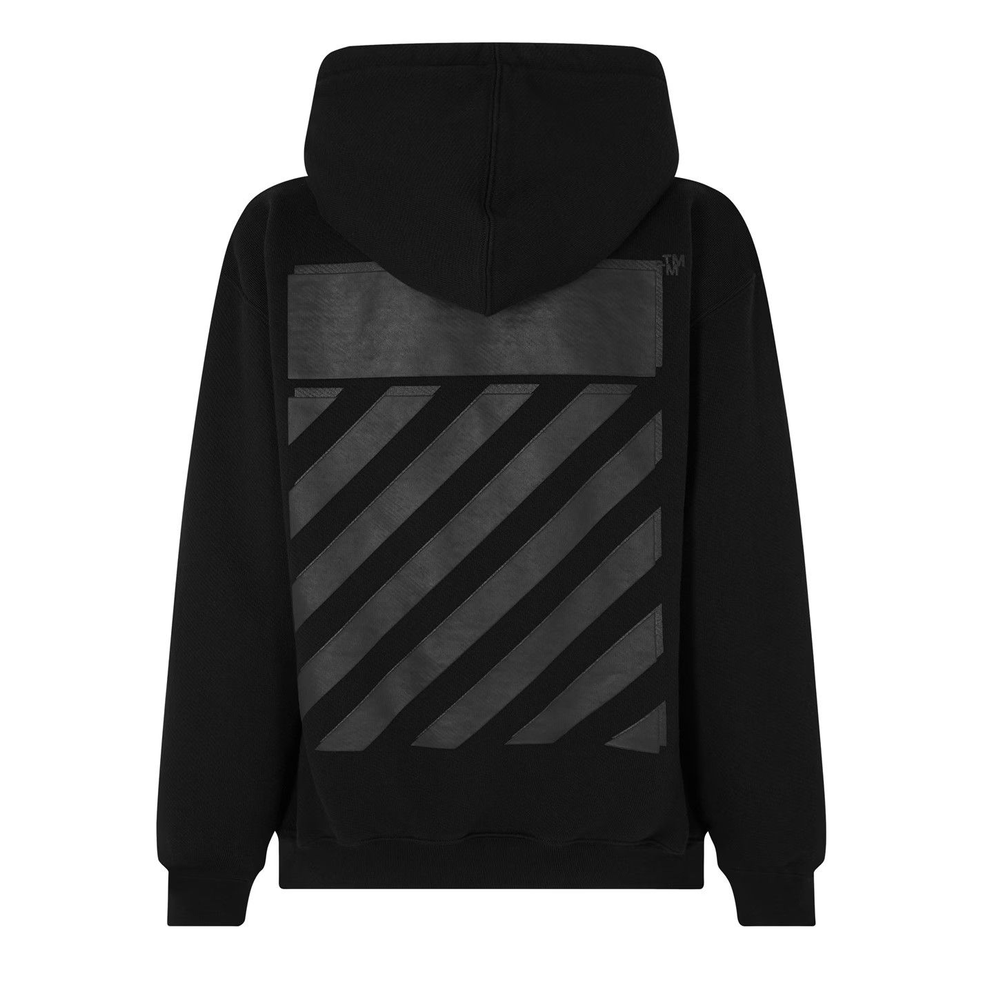 Off-White o1g2r1mq1224 Diagonal Logo Hoodie in Black Size XL / US 12-14 / IT 48-50 - 3 Thumbnail