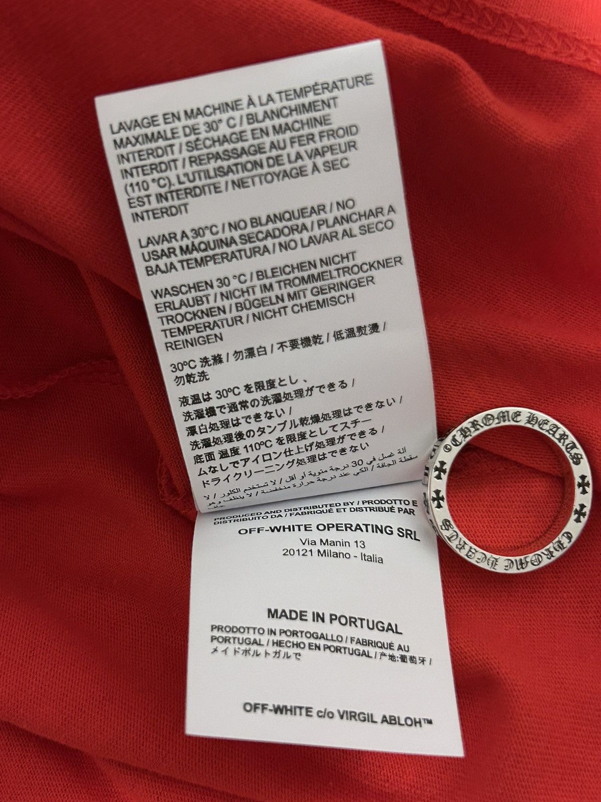 Off-White Off-White “Bernini Red” Tee Size US M / EU 48-50 / 2 - 5 Thumbnail