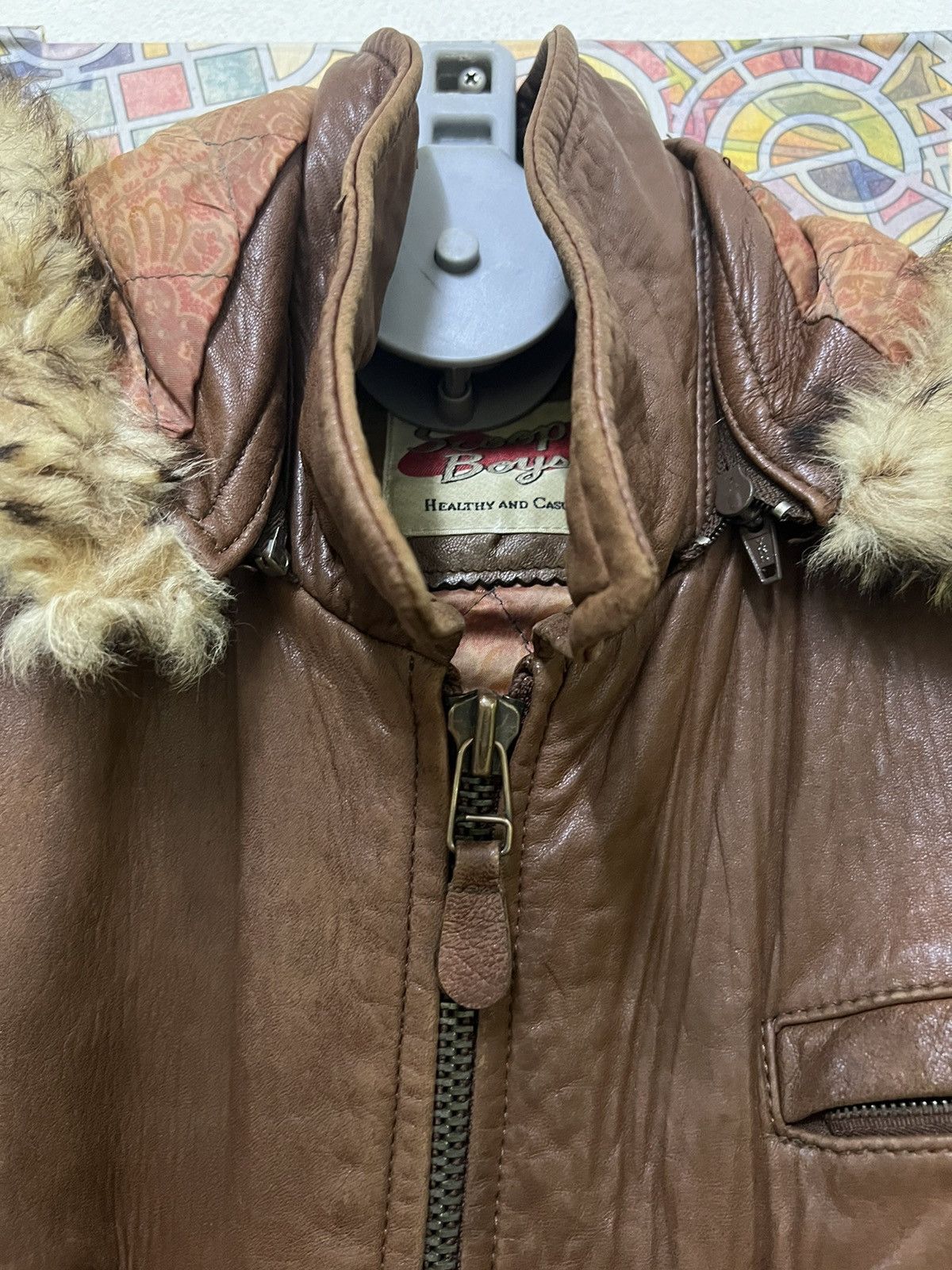 Japanese Brand Leather Jacket Scoop Boys Size US XL / EU 56 / 4 - 18 Thumbnail