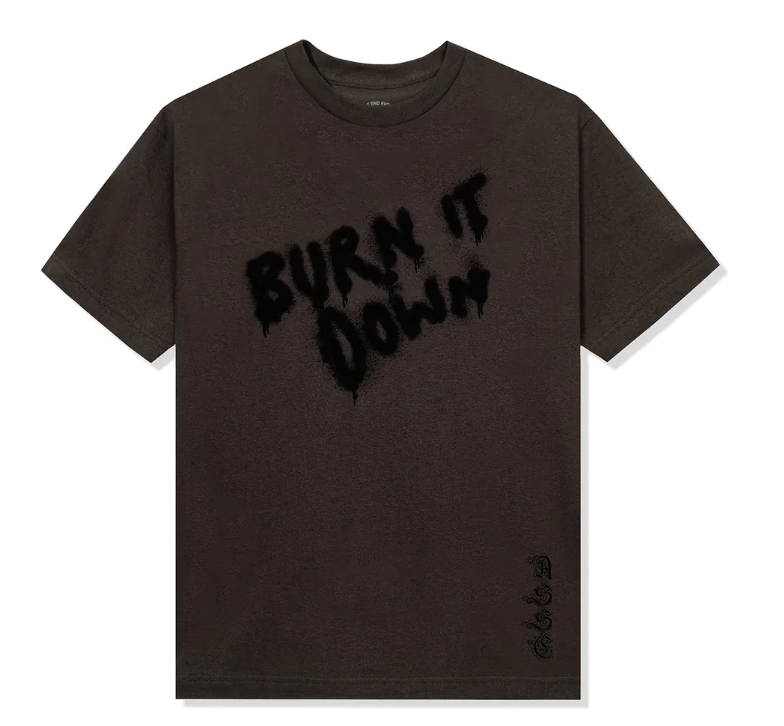 Anti Social Social Club Burn It Down Tee Brown ASSC DS New
