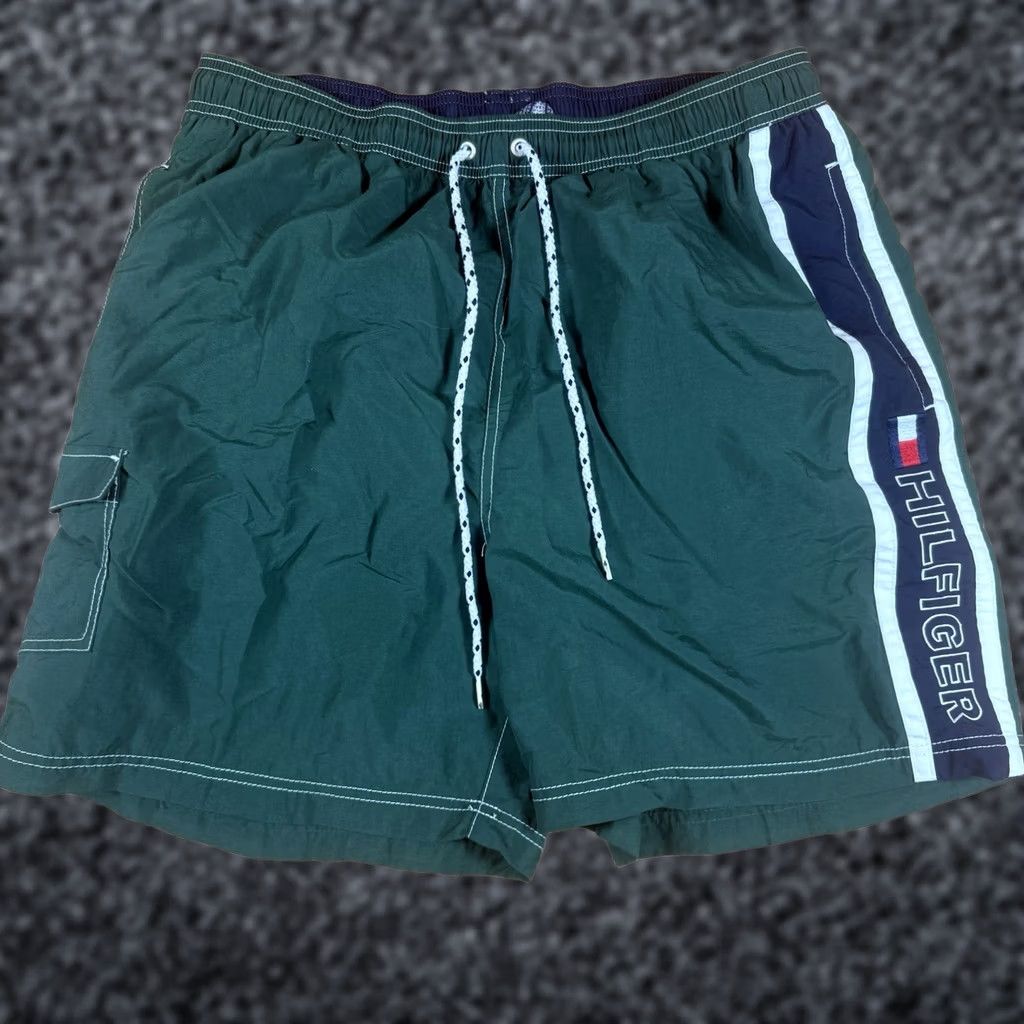 Tommy Hilfiger VINTAGE Tommy Hilfiger Trunks Green Swim Bottom Mens XL Size US 36 / EU 52 - 1 Thumbnail