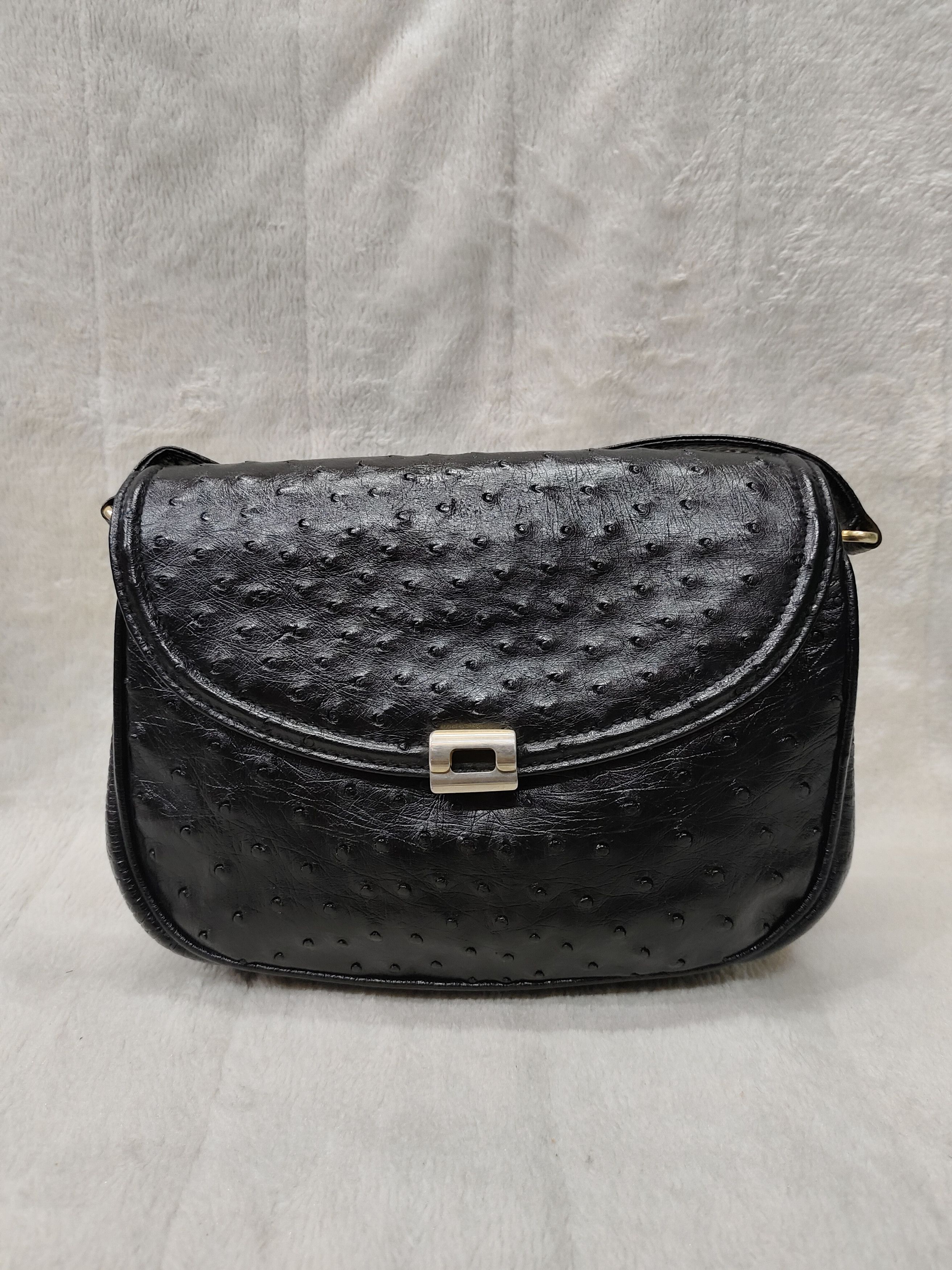 Vintage 90s G Borri🇮🇹Ostrich Leather Rare Exotic Designer Archive Size ONE SIZE - 1 Thumbnail