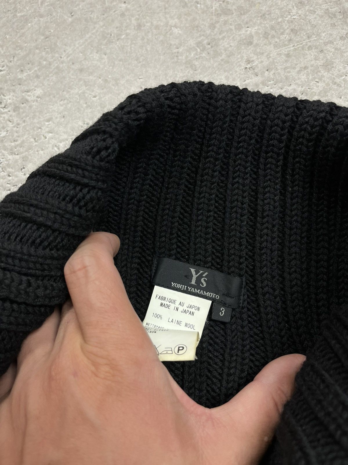 Yohji Yamamoto Y’s Yohji Yamamoto Unisex Heavy Knit Archive Open Sleeve Size US L / EU 52-54 / 3 - 8 Thumbnail