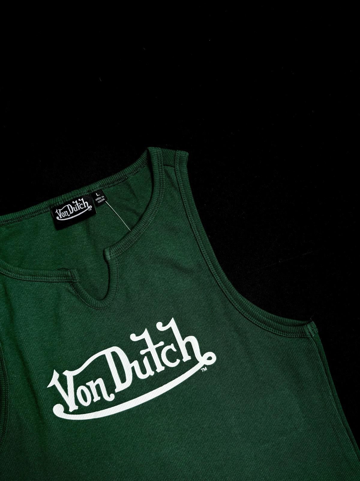 Von Dutch Y2k Von Dutch Classic Cropped Green White Tank Top L Size L / US 10 / IT 46 - 4 Thumbnail