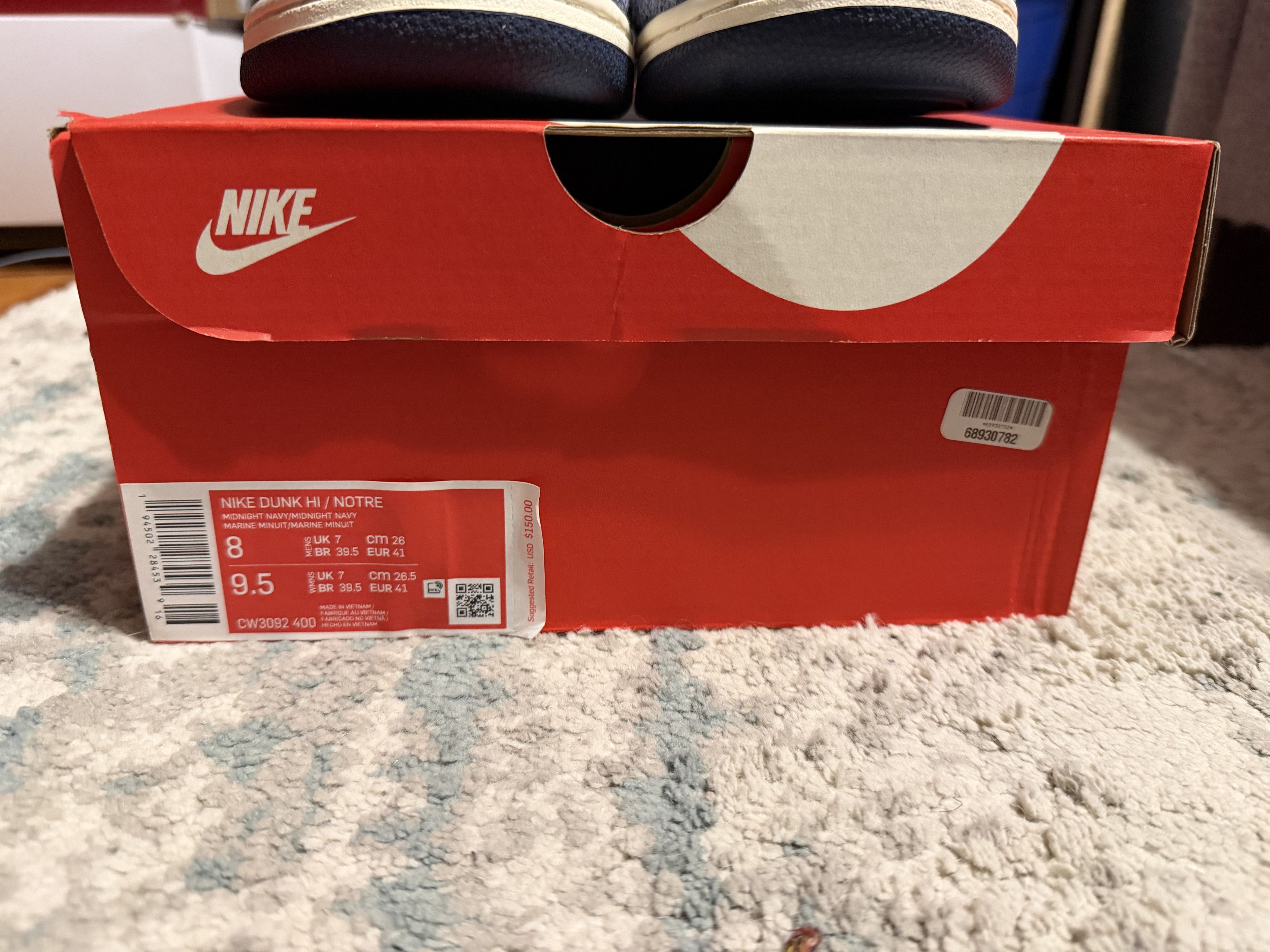 Nike Nike Dunk High Midnight Navy x Notre Size US 8 / EU 41 - 7 Thumbnail