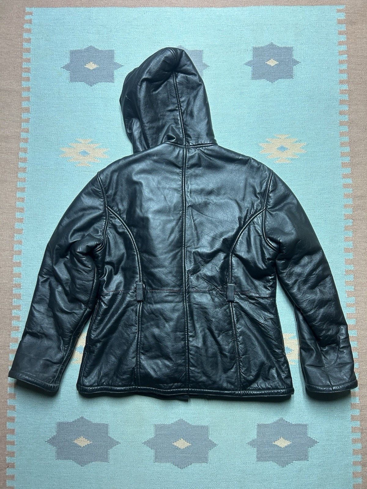 Vintage Vtg Wilson’s hooded leather jacket faux fur motorcycle L Size US L / EU 52-54 / 3 - 8 Thumbnail