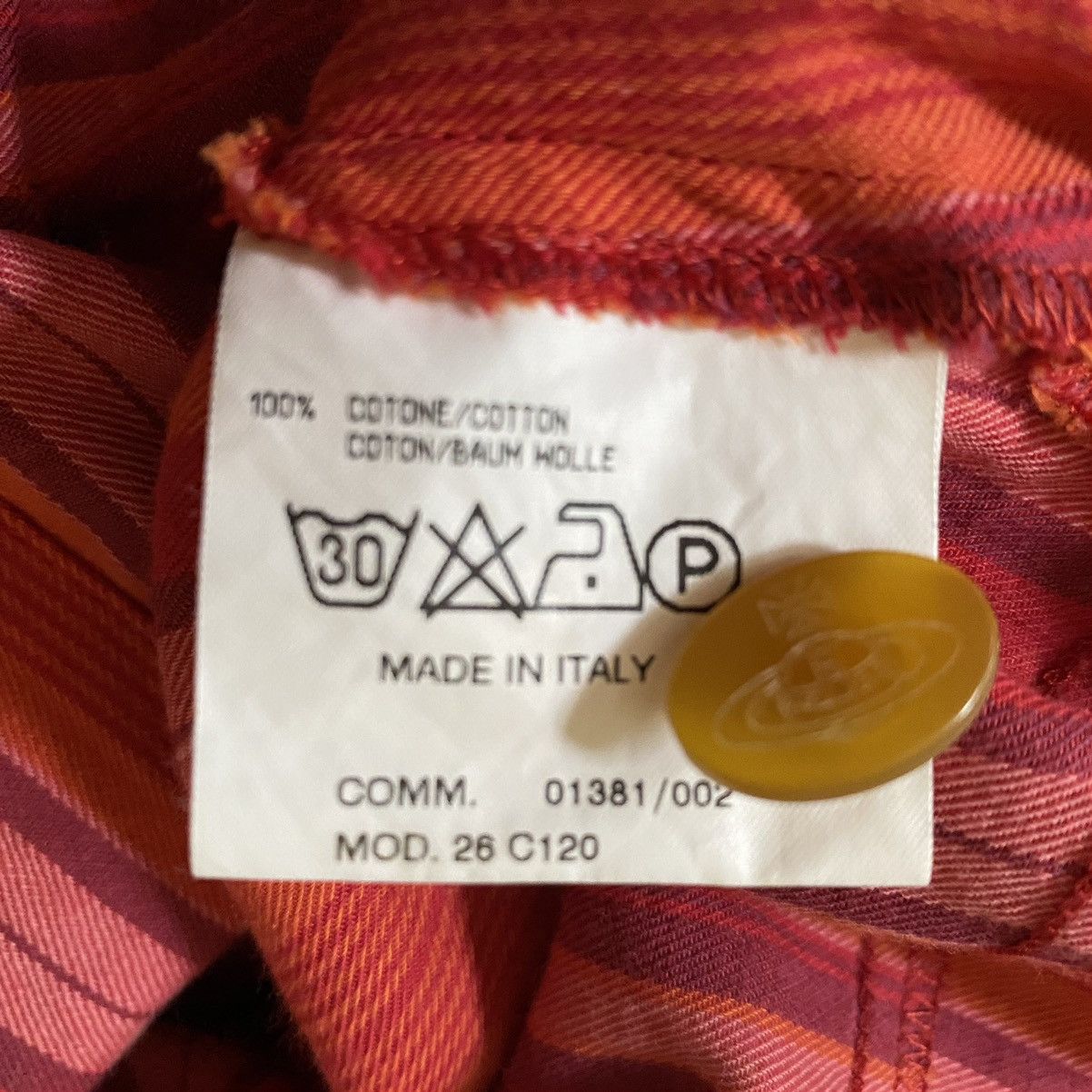 Vintage × Vivienne Westwood Vintage AW00 Red Striped Asymmetric Blouse Size L / US 10 / IT 46 - 8 Thumbnail