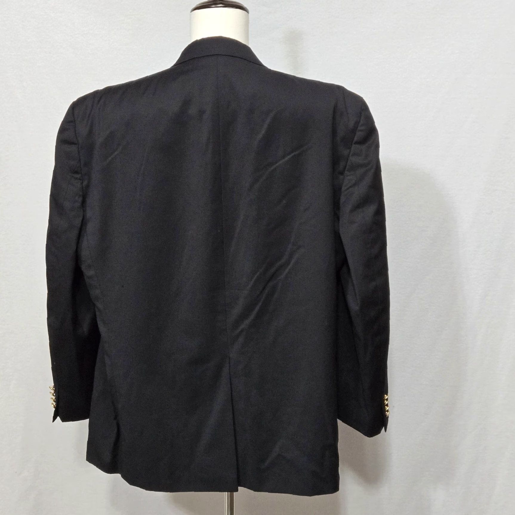 Chaps Chaps Blazer Mens 46 Regular Black Wool Sport Coat Gold Buttons Classic Size 40R - 4 Thumbnail