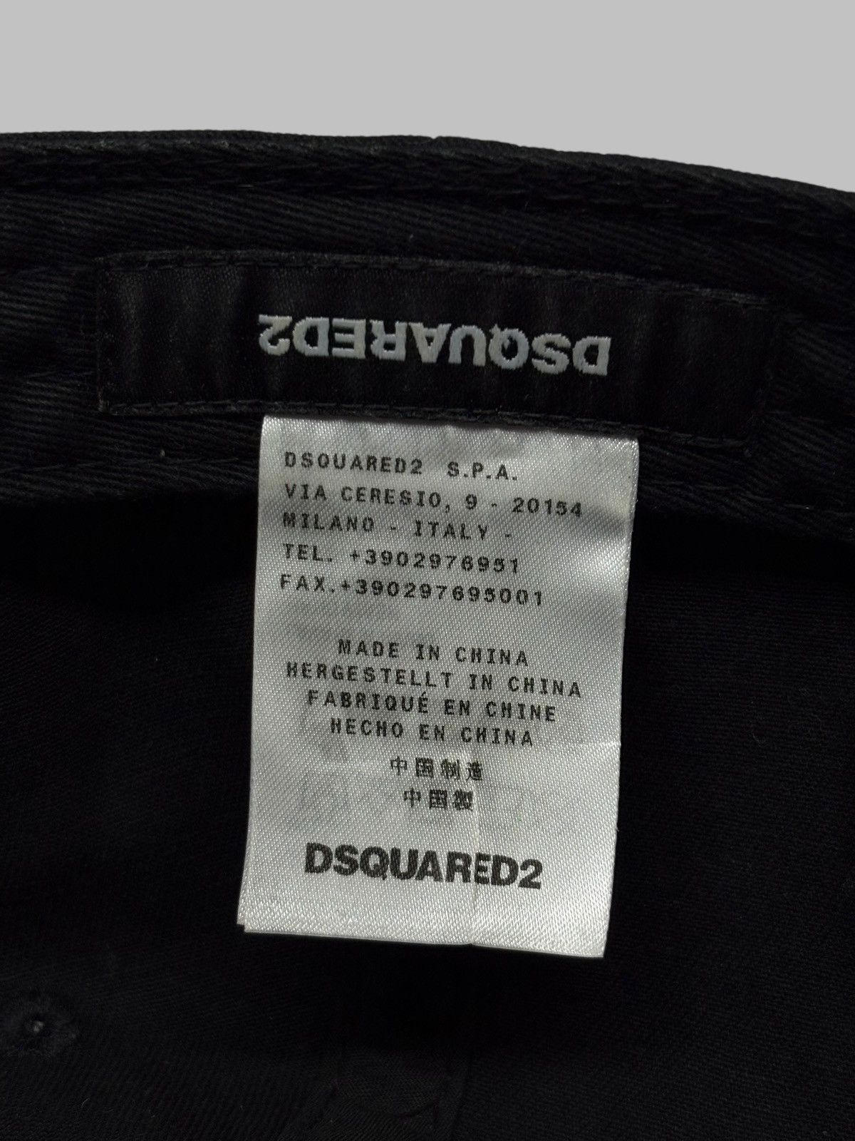 Dsquared2 DSQUARED 2 ICON BLACK BASEBALL CAP DISTRESSED Y2k STYLE Size ONE SIZE - 9 Thumbnail