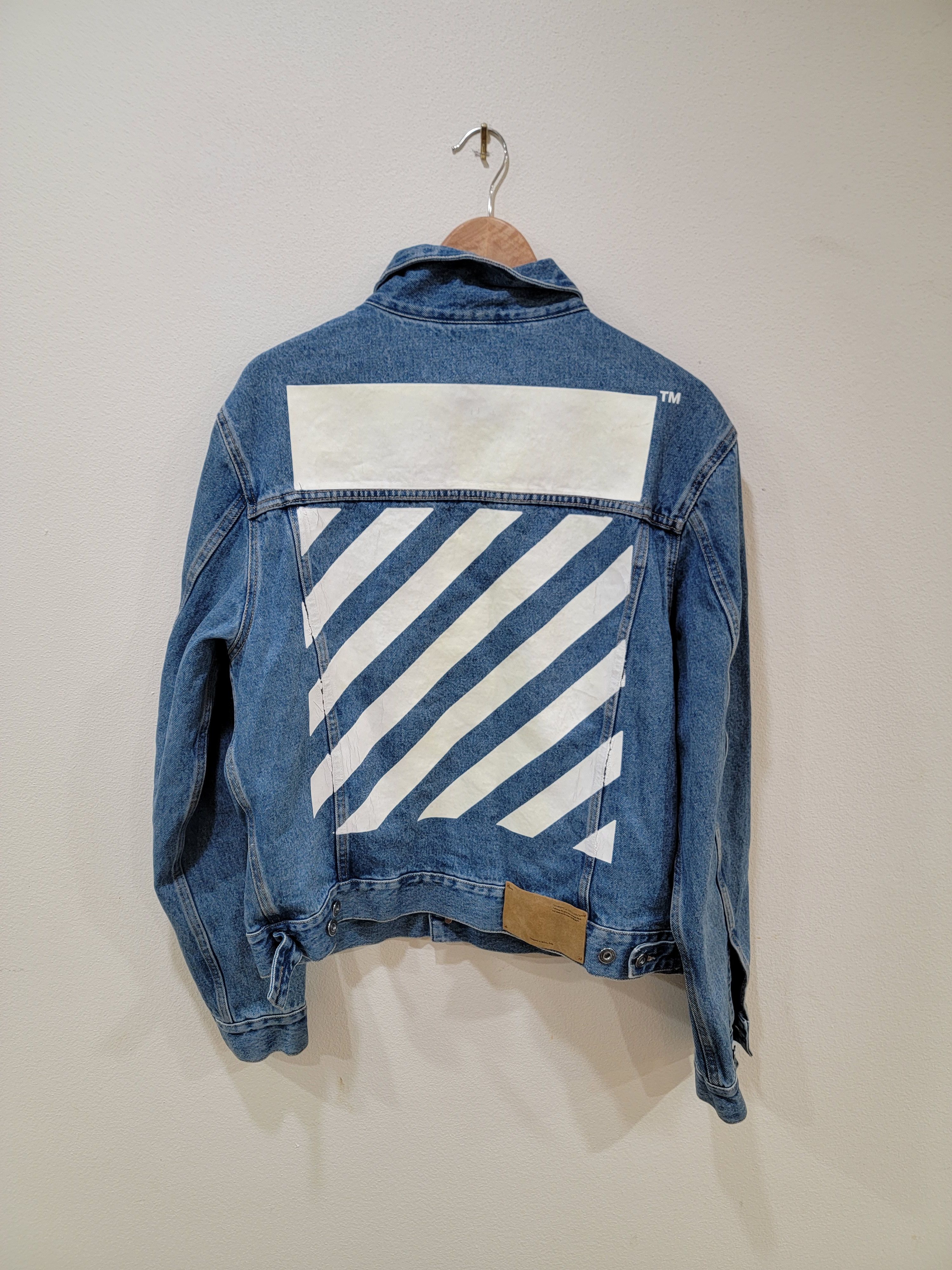 Off White Blue Denim Jacket | Grailed