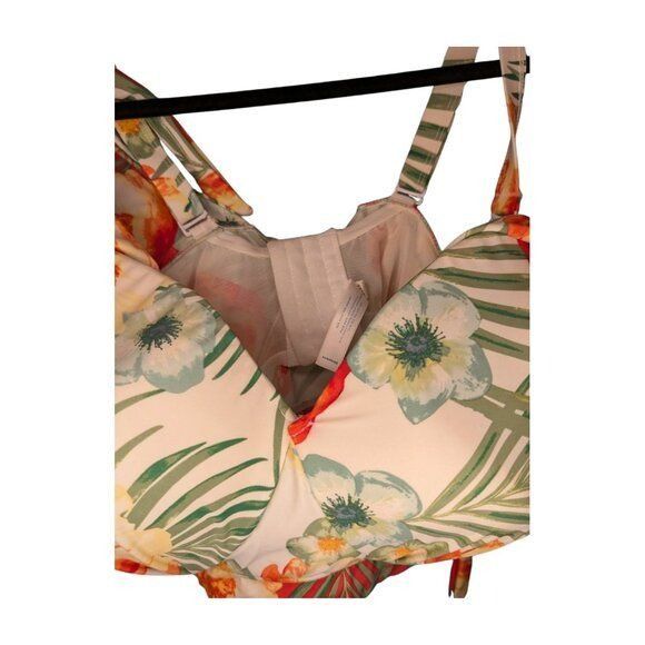 Other Plus Tropical Bikini TOP ONLY Bra Fit Adjustable Straps, Ski Size 3XL / US 20-22 - 2 Thumbnail