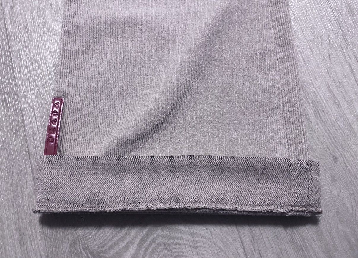 Prada Prada Linea Rossa Red Tab Beige Flared Corduroy Pant Trouser Size US 30 / EU 46 - 22 Thumbnail
