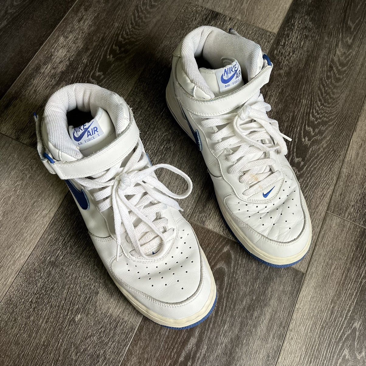 Nike Vintage 2003 Nike Air Force 1 Mid Royal Blue Sport Shoe 11.5 Size US 11.5 / EU 44-45 - 3 Thumbnail