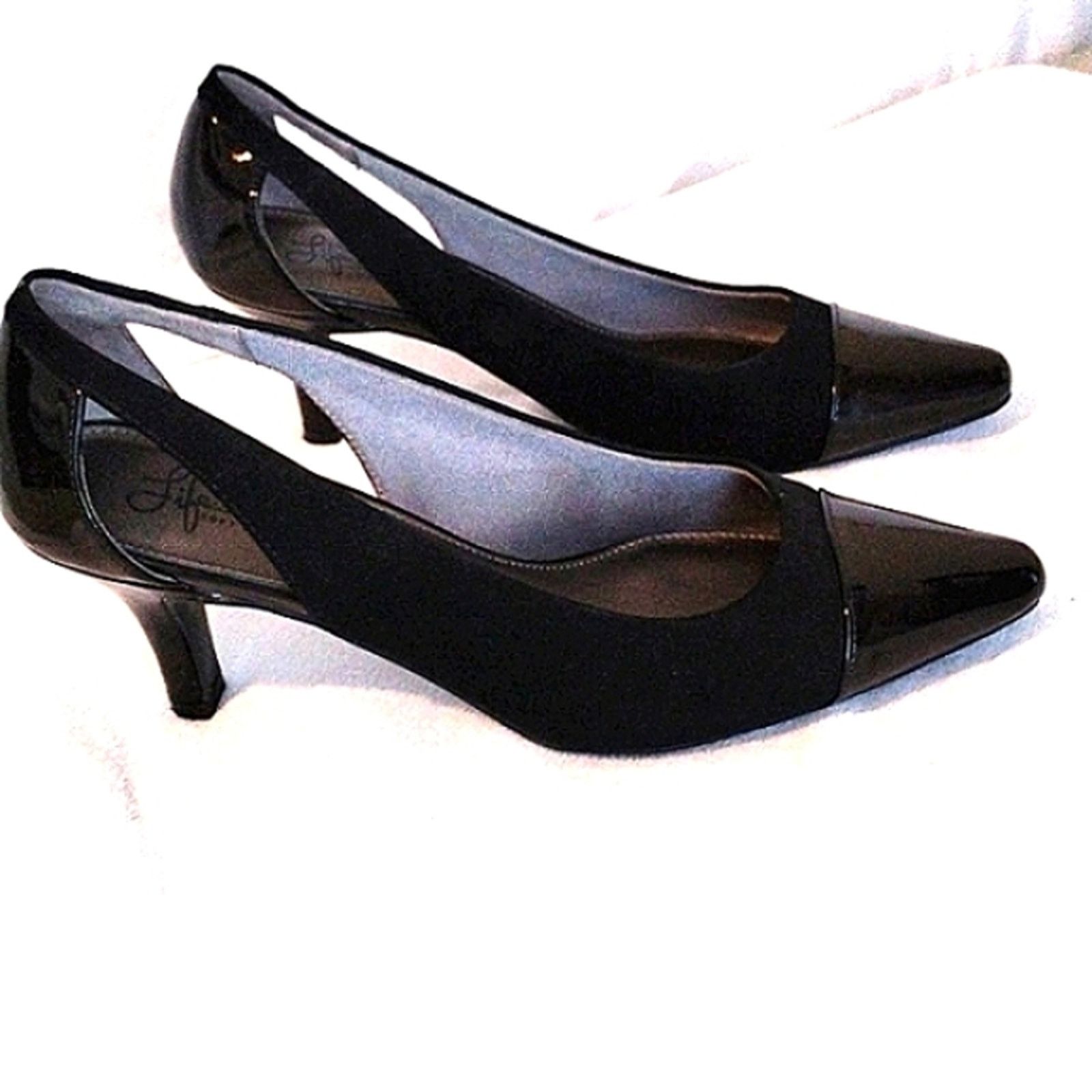 Other Life Stride Soft System Pumps Sz 9.5 BLACK Peekaboo Comfort Size US 9.5 / IT 39.5 - 1 Thumbnail