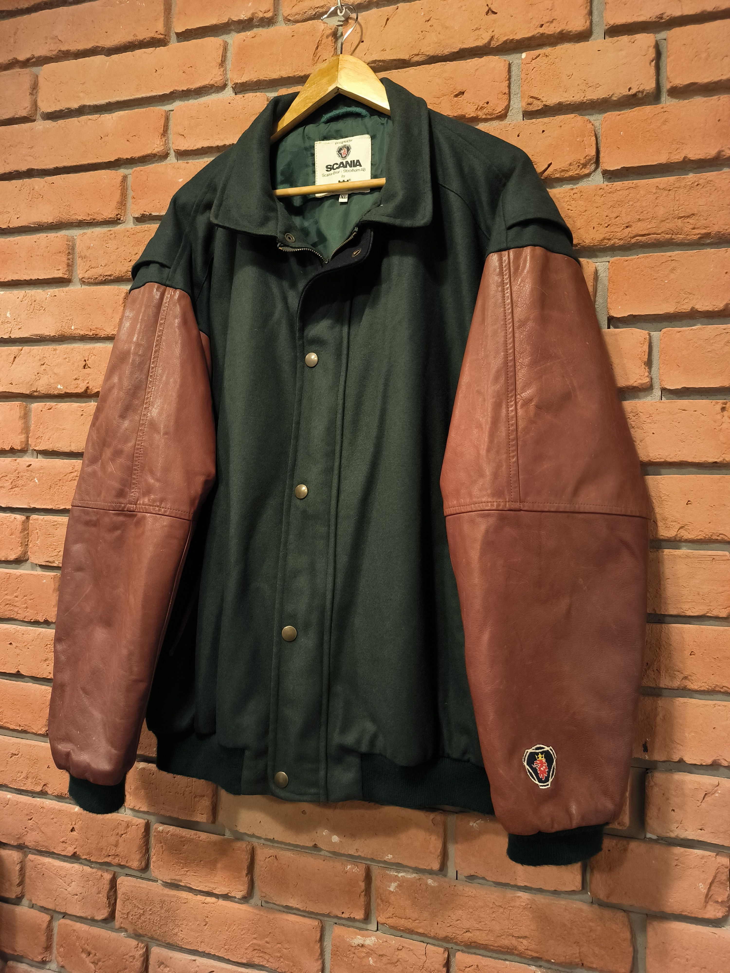 Vintage Vintage Scania Varsity Jacket Bomber Wool Green Regenta Size US XL / EU 56 / 4 - 6 Thumbnail